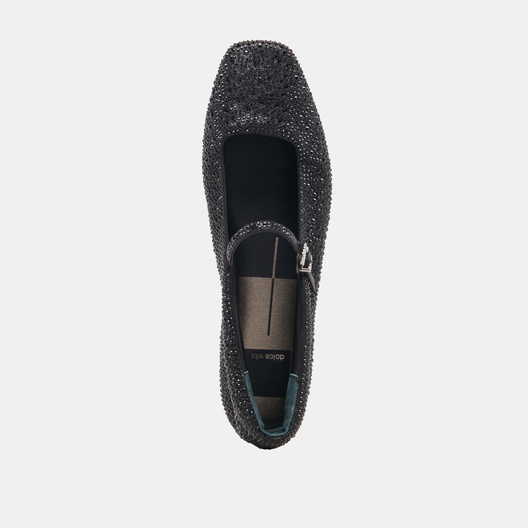 REYES CRYSTAL BALLET FLATS BLACK METALLIC CRYSTAL - Image 10