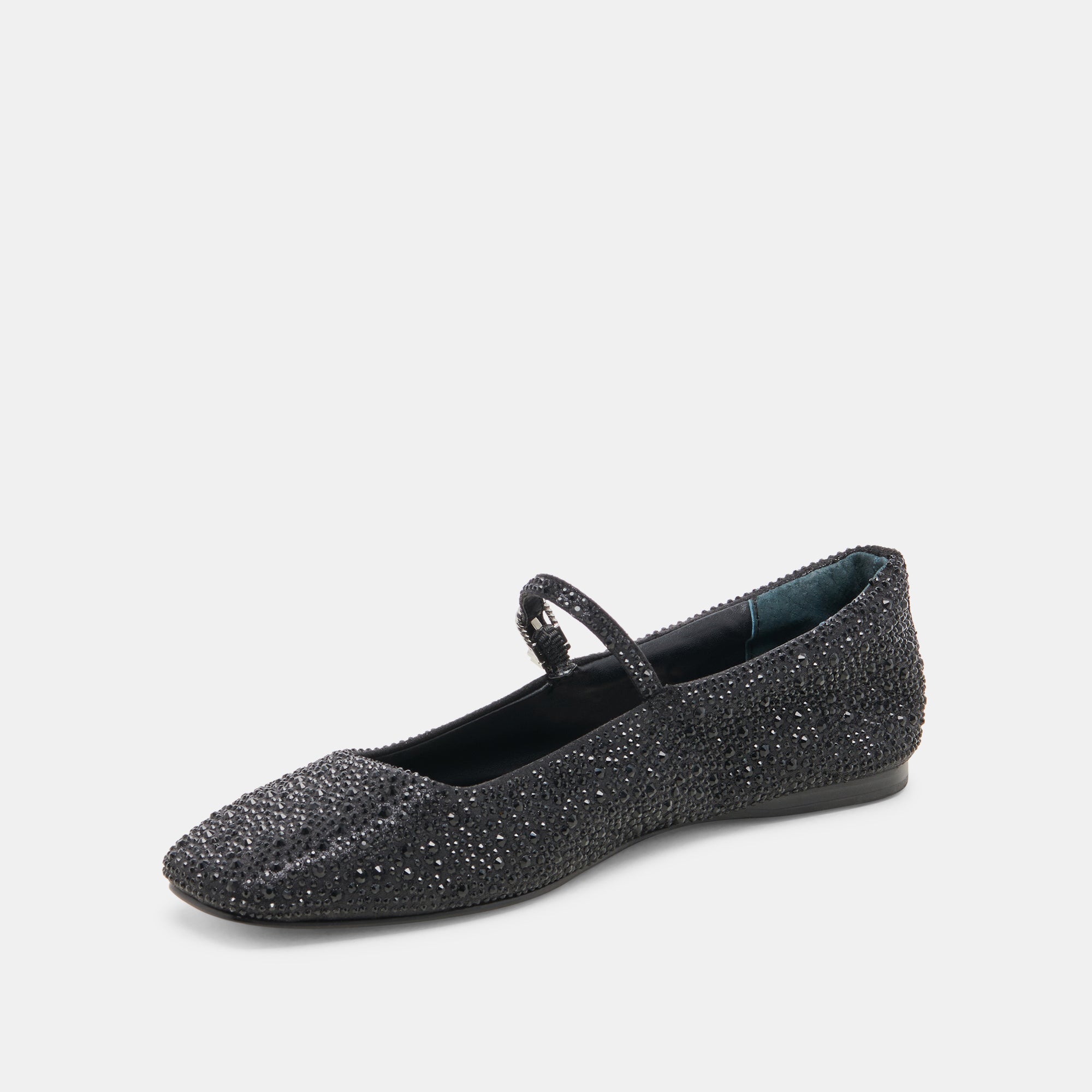 REYES CRYSTAL BALLET FLATS BLACK METALLIC CRYSTAL - Image 6