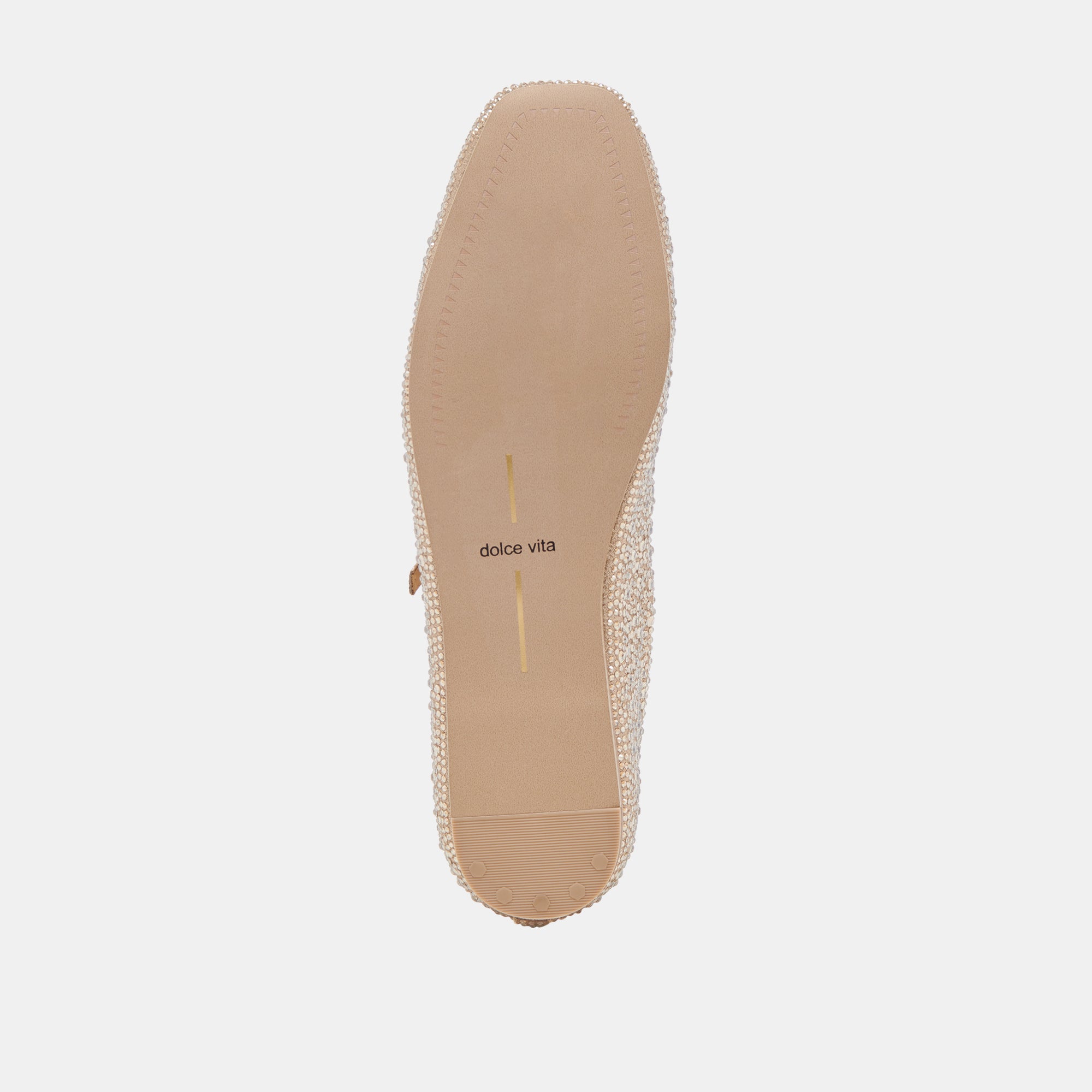 REYES CRYSTAL BALLET FLATS LIGHT GOLD CRYSTAL - Image 9