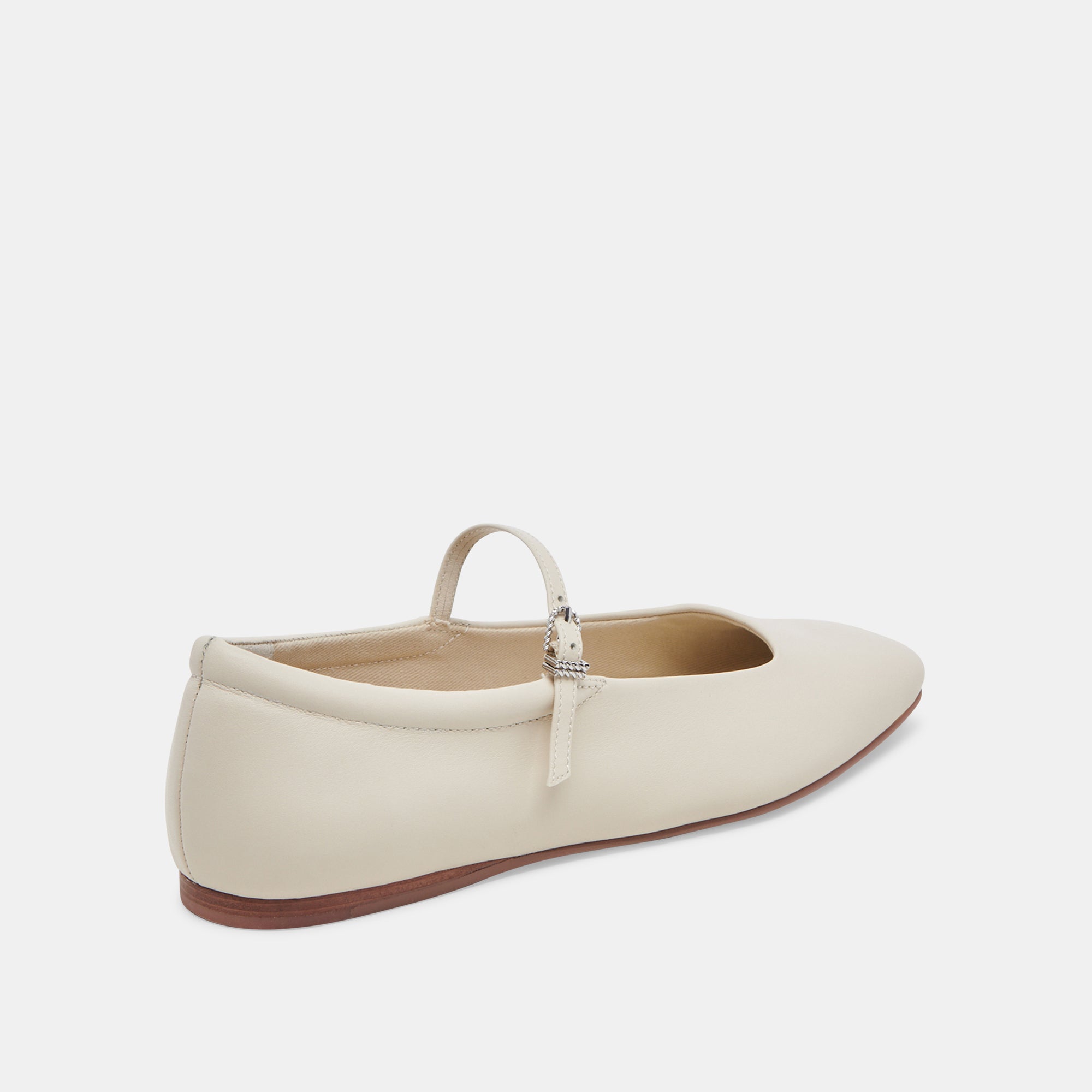 REYES WIDE BALLET FLATS IVORY LEATHER - Image 9