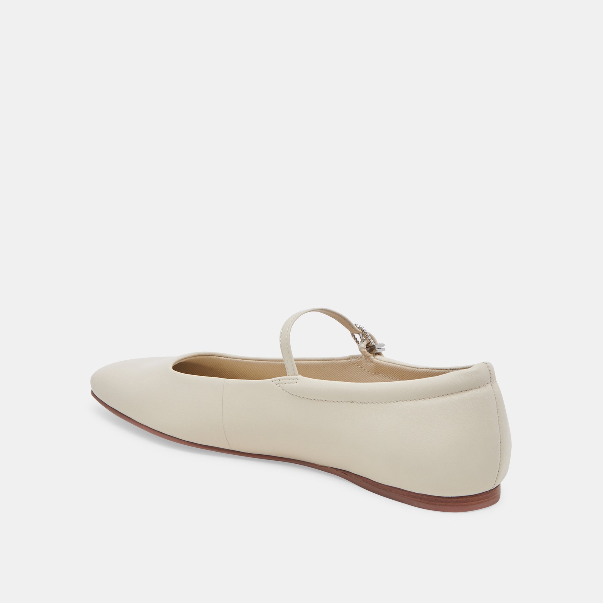 REYES WIDE BALLET FLATS IVORY LEATHER - Image 11