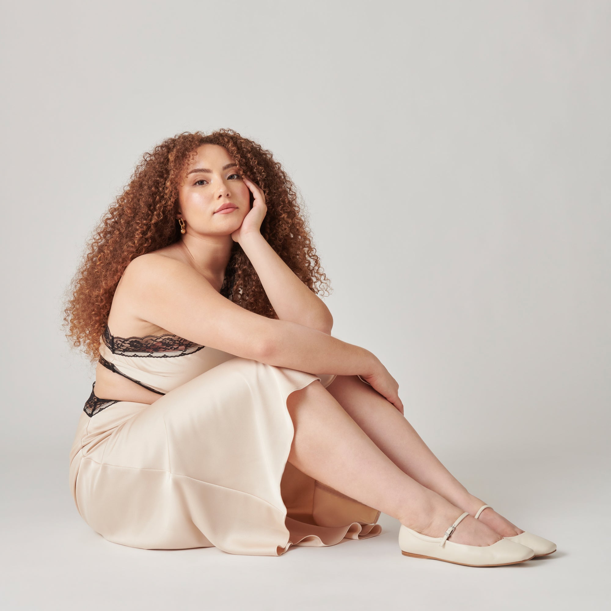 REYES WIDE BALLET FLATS IVORY LEATHER - Image 5