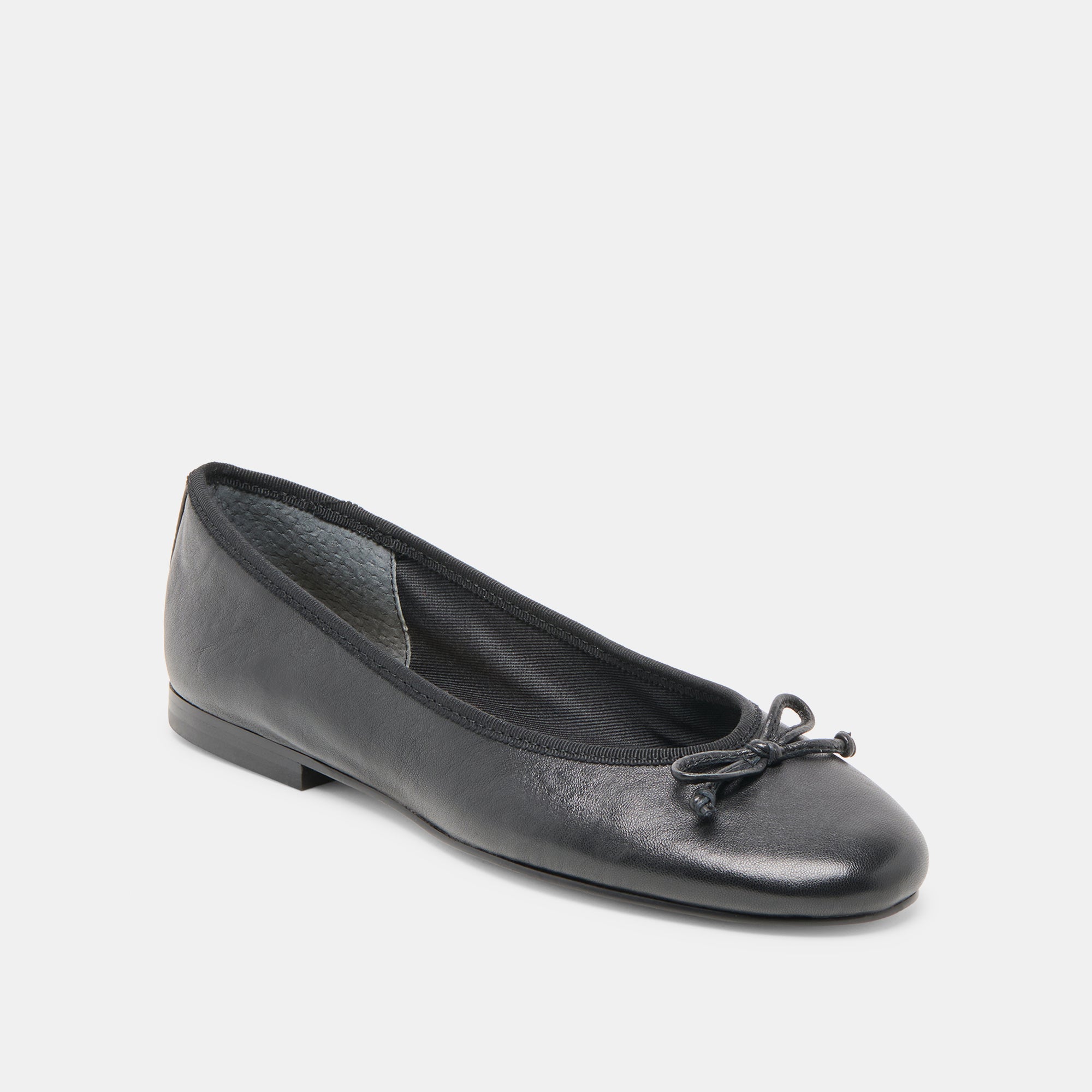 RITLA WIDE BALLET FLATS BLACK LEATHER - Image 2