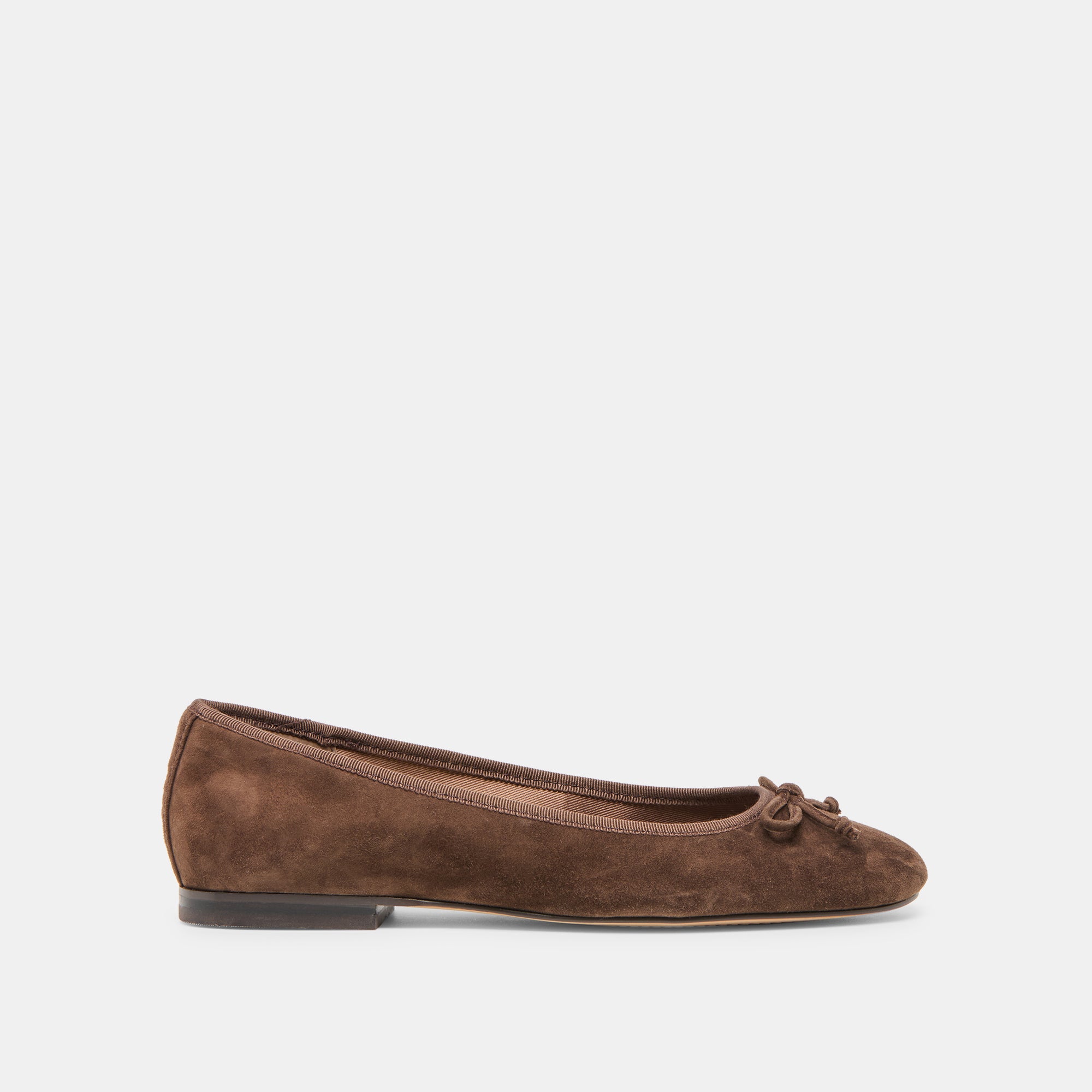 RITLA WIDE BALLET FLATS DK BROWN SUEDE