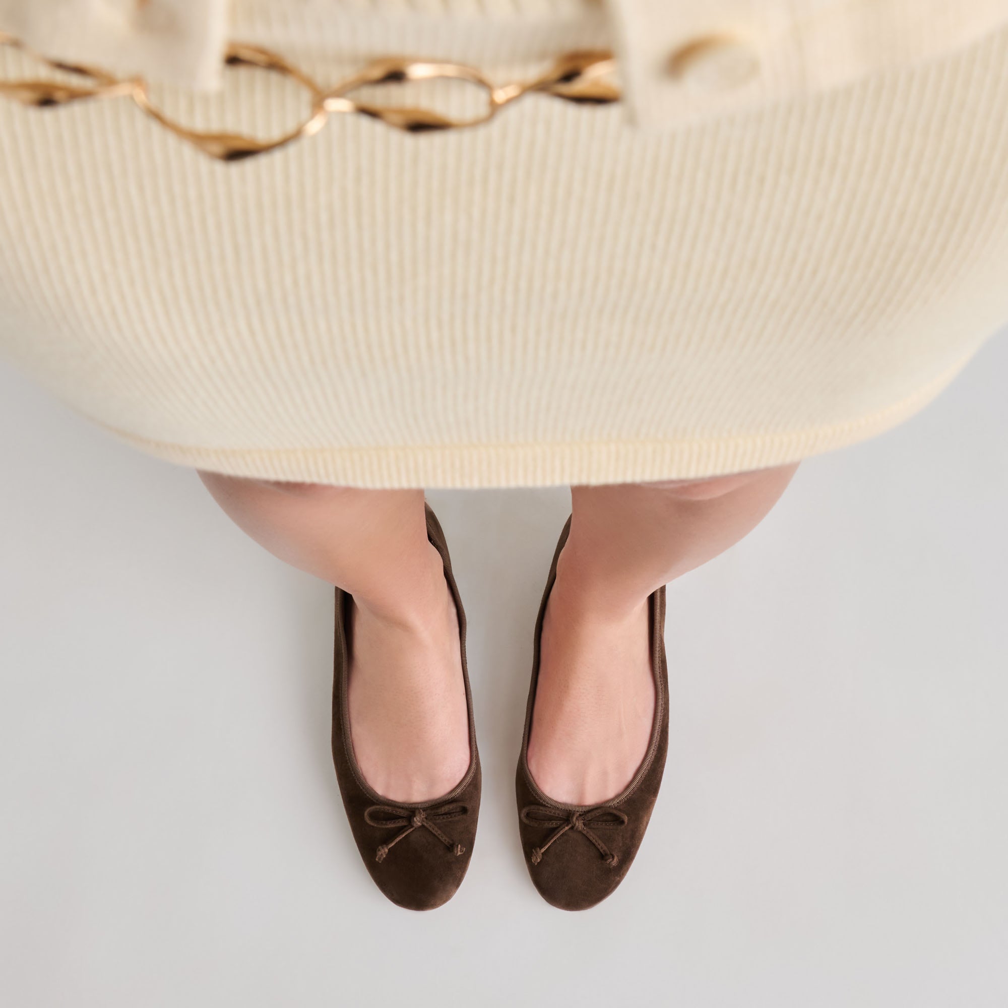 RITLA BALLET FLATS DK BROWN SUEDE - Image 4