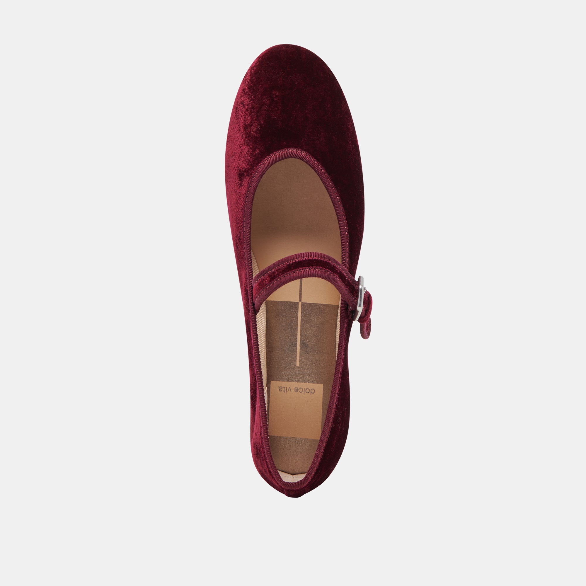 ROSLYN BALLET FLATS WINE VELVET - Image 11