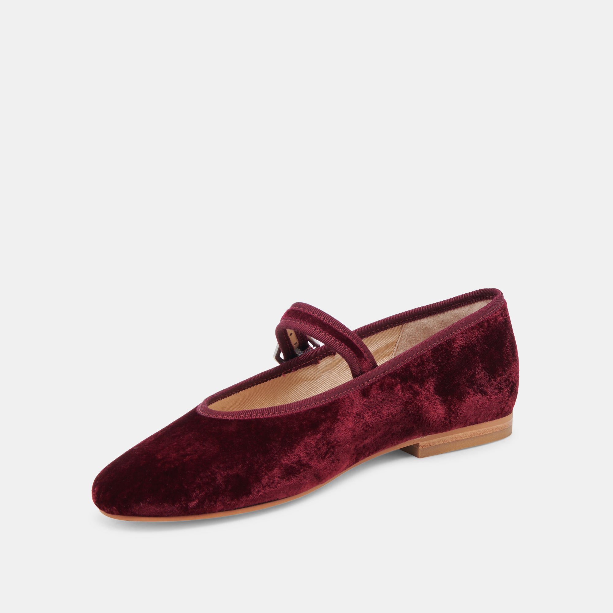 ROSLYN BALLET FLATS WINE VELVET - Image 7