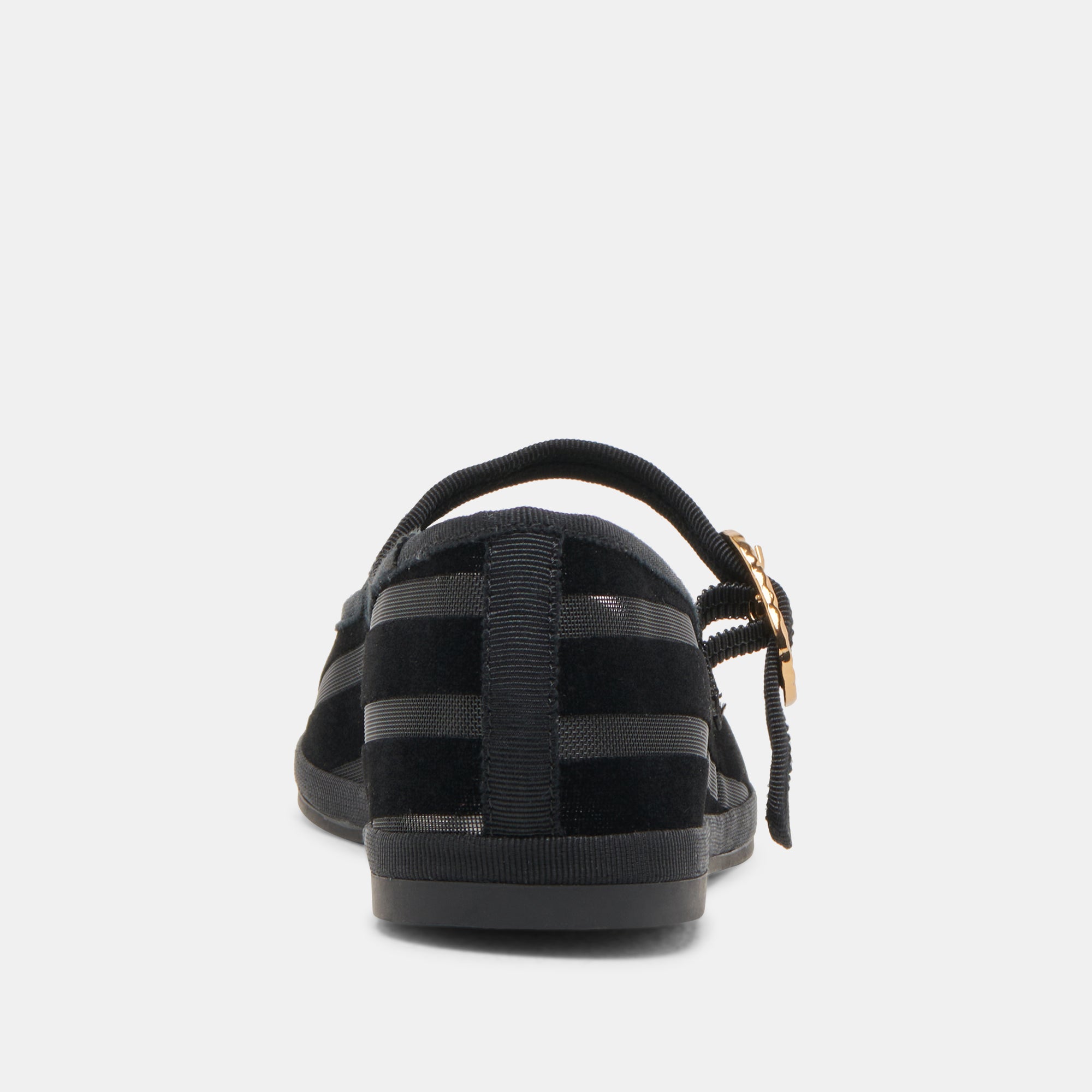TAMEKA BALLET FLATS BLACK STRIPE MESH - Image 7