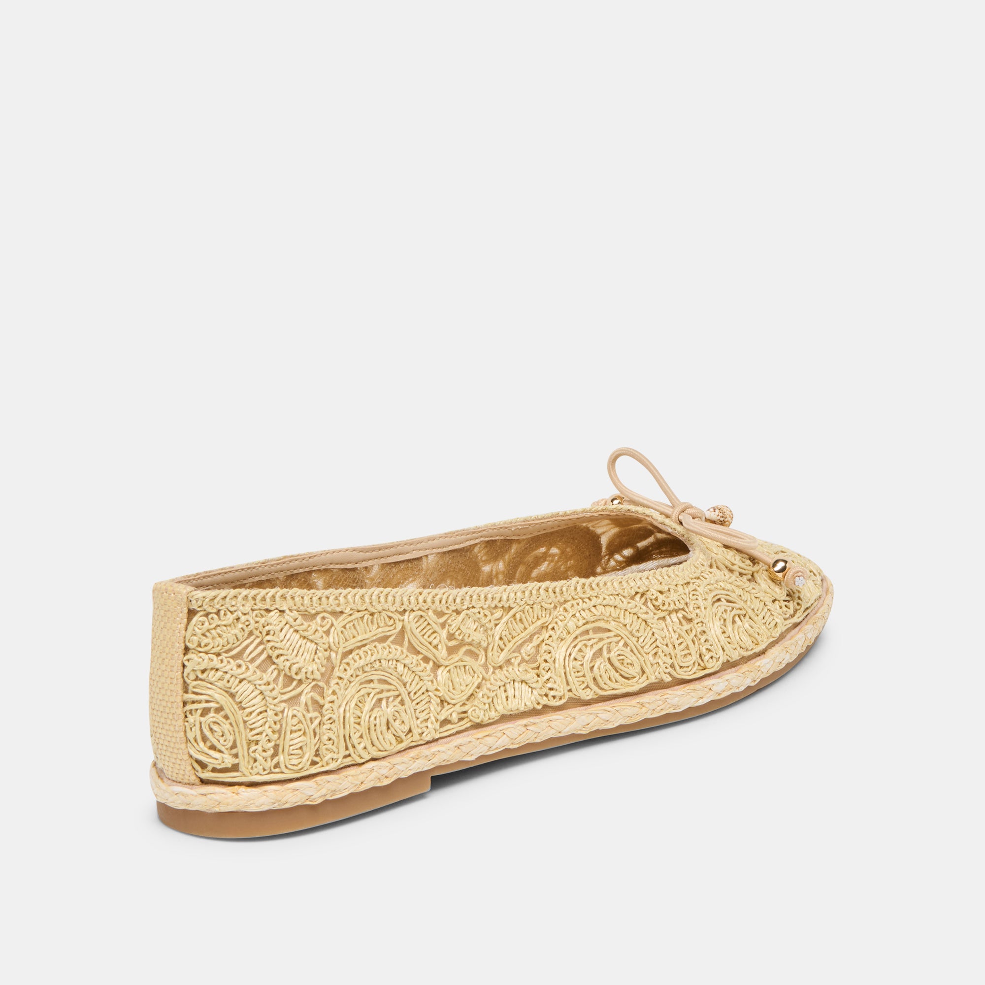 TIANNA BALLET FLATS LT NATURAL RAFFIA LACE - Image 5