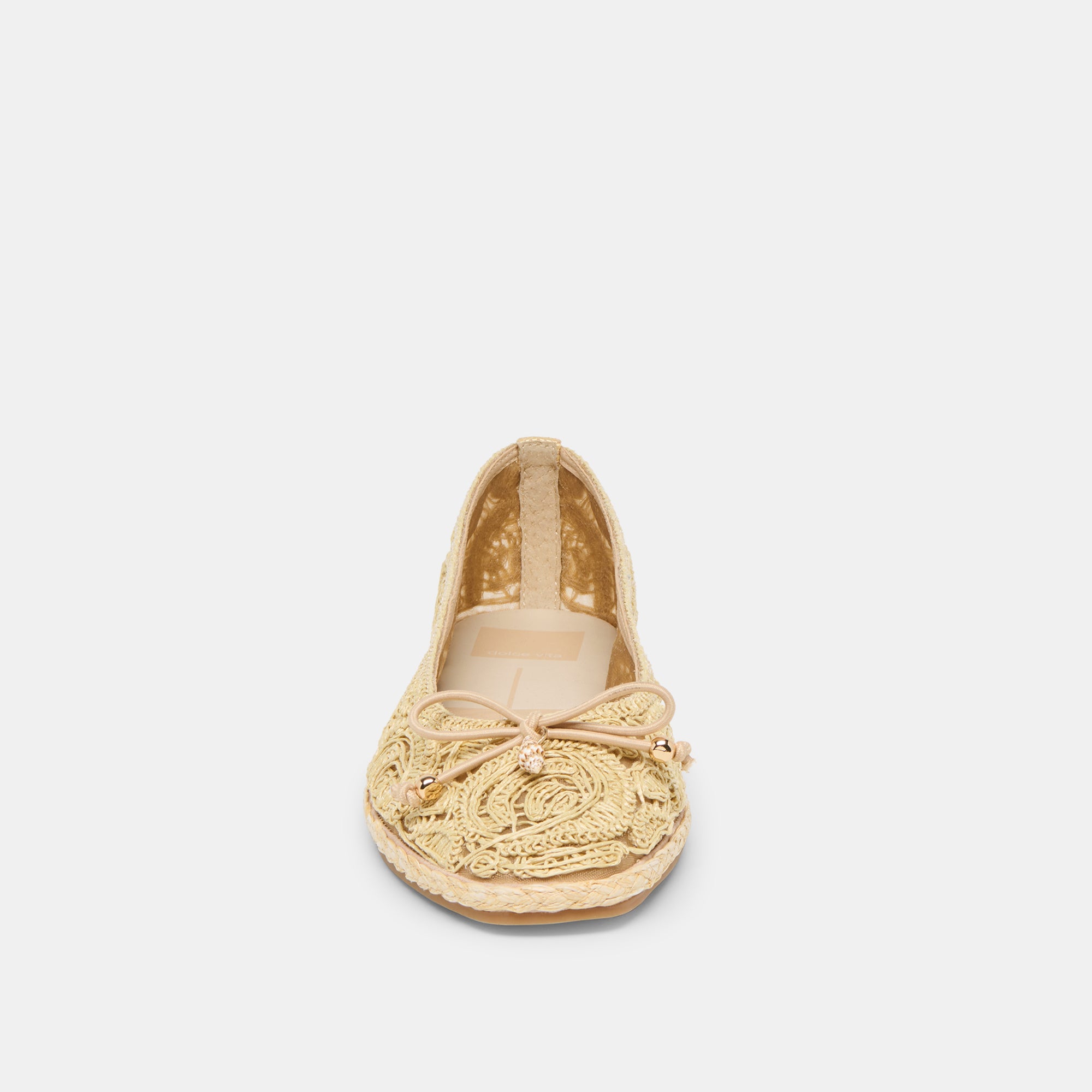 TIANNA BALLET FLATS LT NATURAL RAFFIA LACE - Image 8
