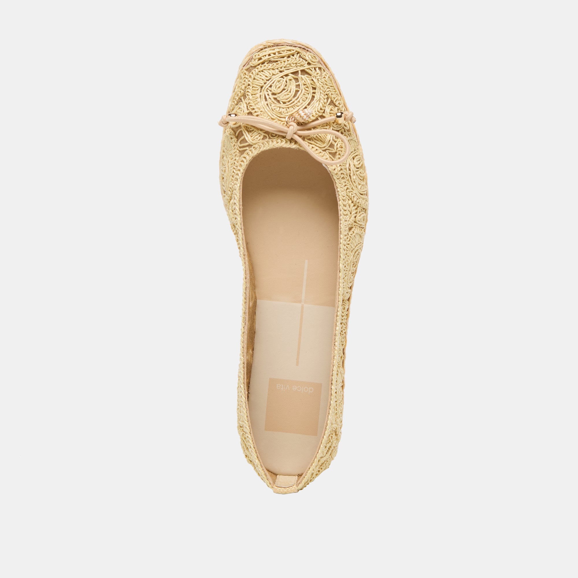 TIANNA BALLET FLATS LT NATURAL RAFFIA LACE - Image 10