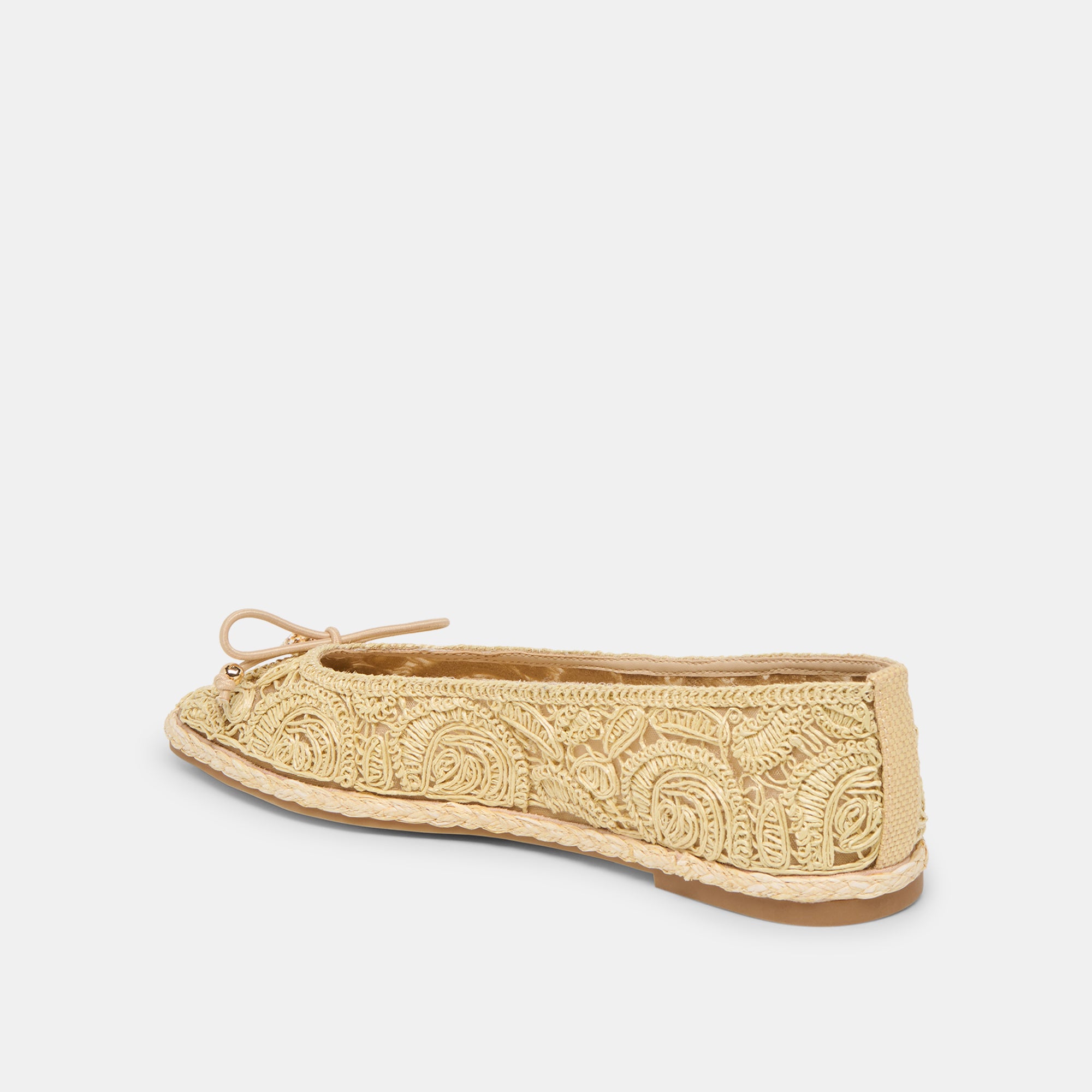TIANNA BALLET FLATS LT NATURAL RAFFIA LACE - Image 7