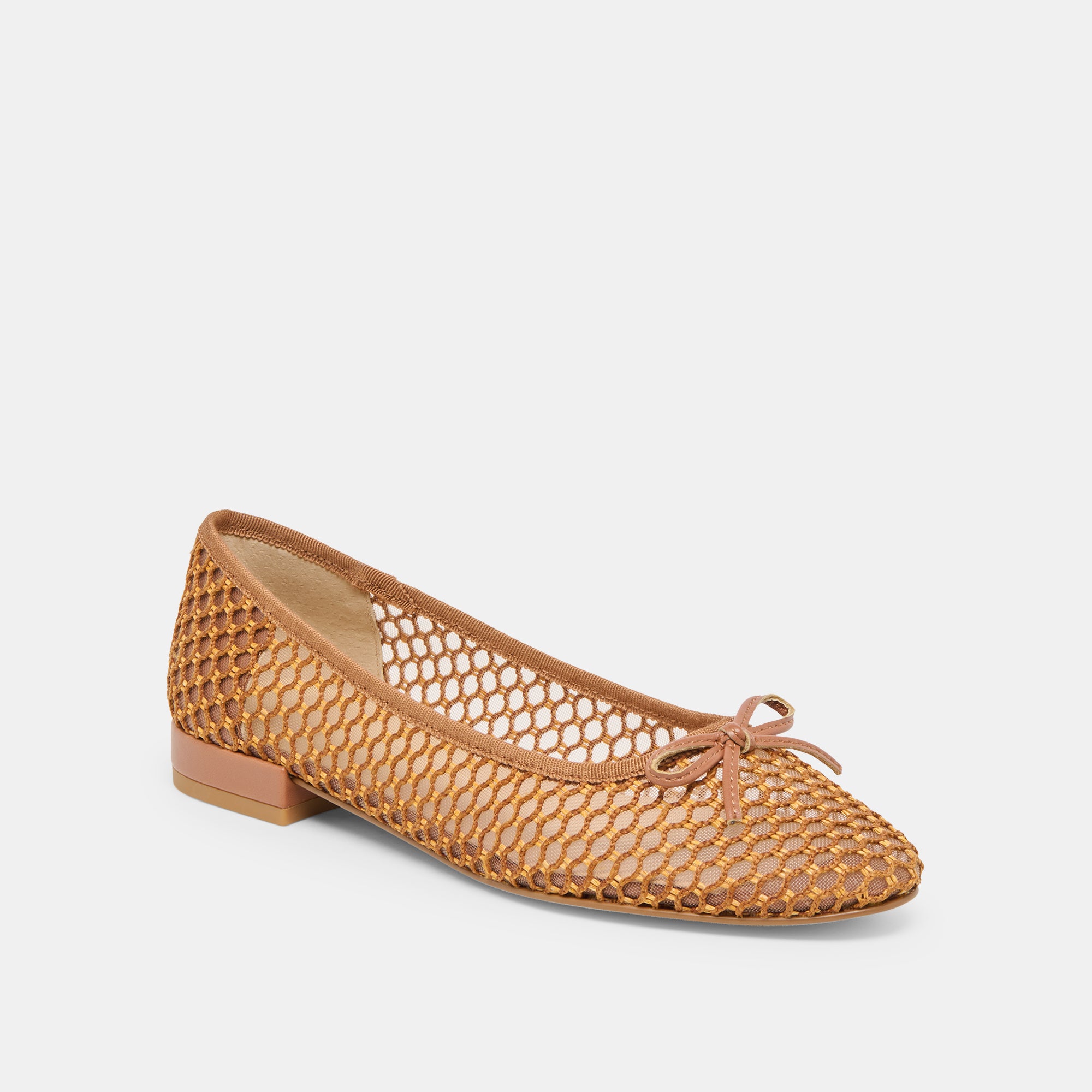 ULICIA BALLET FLATS CORAL WOVEN MESH - Image 2