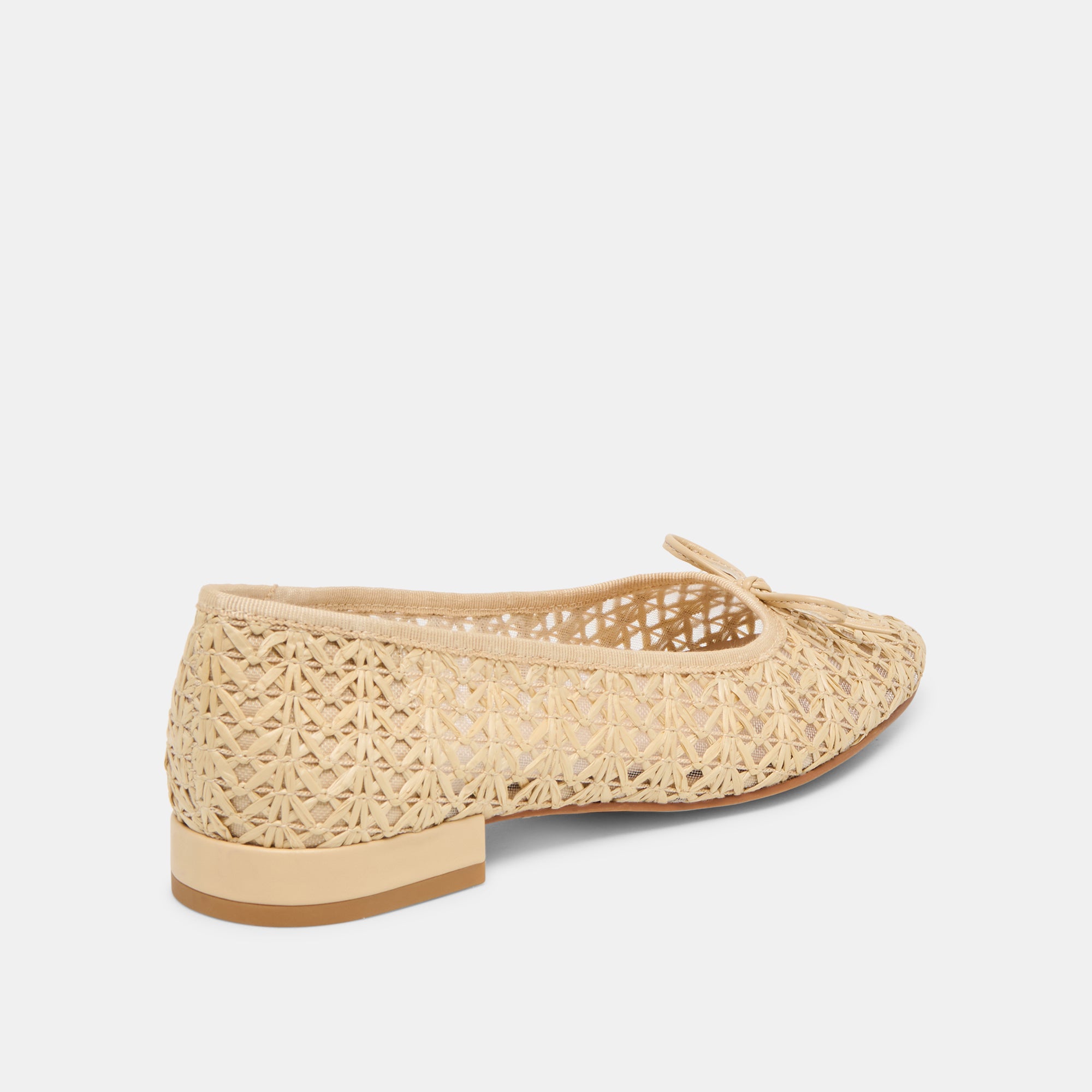 ULICIA BALLET FLATS LT NATURAL CROSS HATCH RAFFIA - Image 5