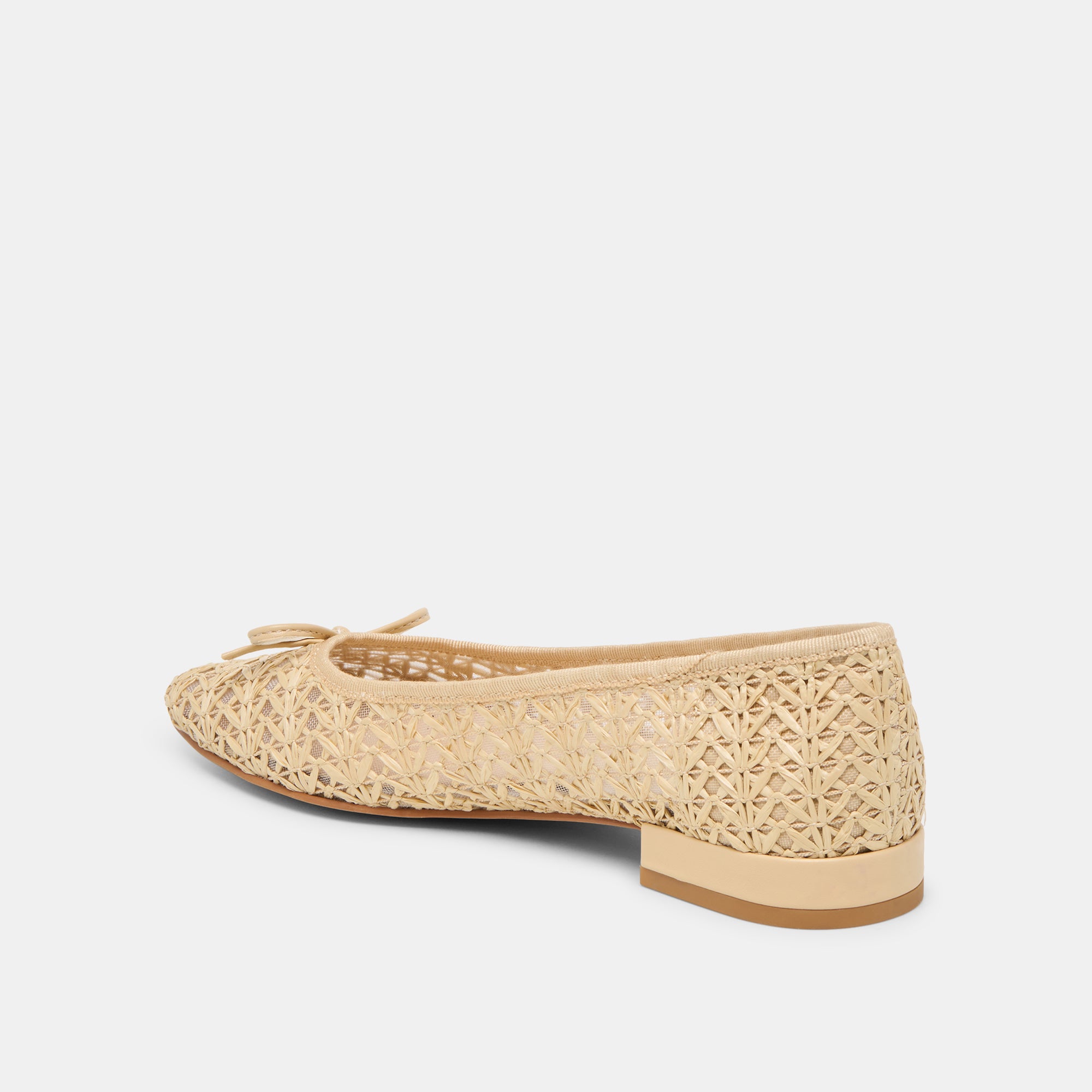 ULICIA BALLET FLATS LT NATURAL CROSS HATCH RAFFIA - Image 7