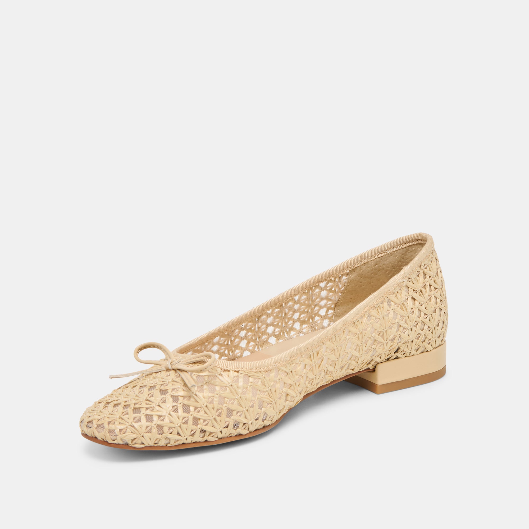 ULICIA BALLET FLATS LT NATURAL CROSS HATCH RAFFIA - Image 6