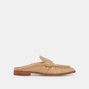 BETZY LOAFERS LATTE EMBOSSED SUEDE