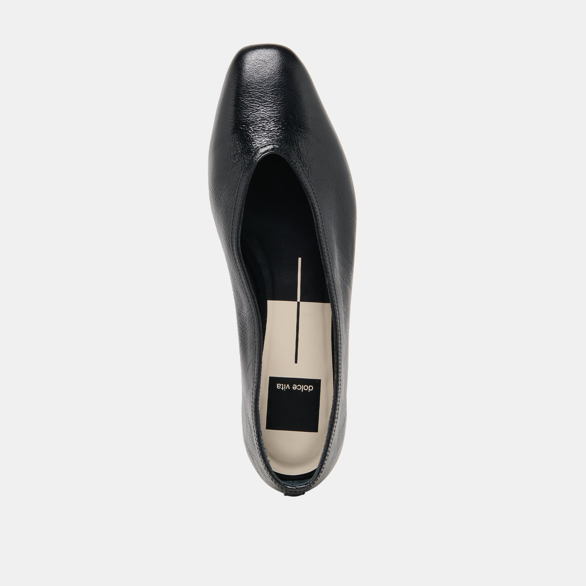 CARET BALLET FLATS BLACK LEATHER - Image 8