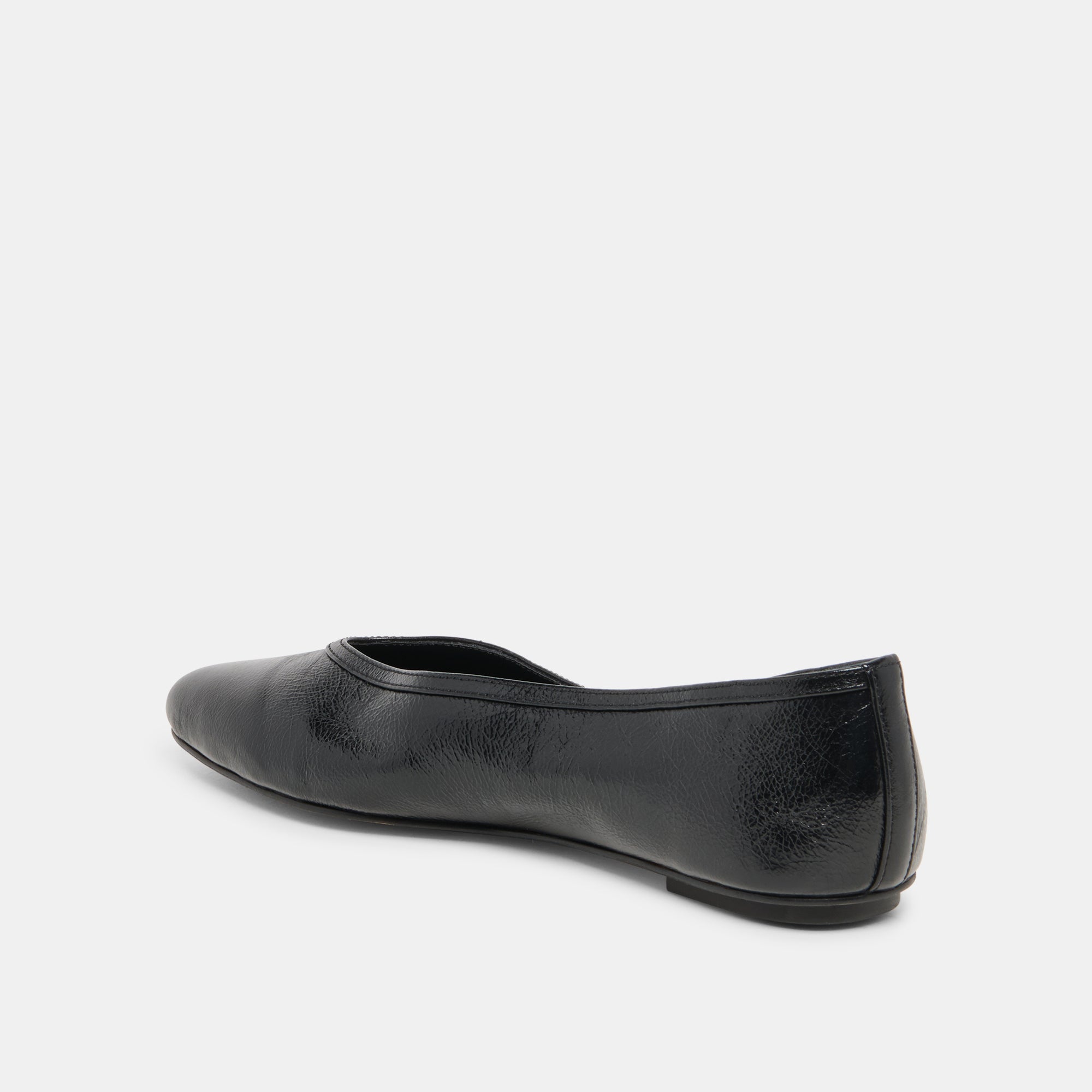 CARET BALLET FLATS BLACK LEATHER - Image 5