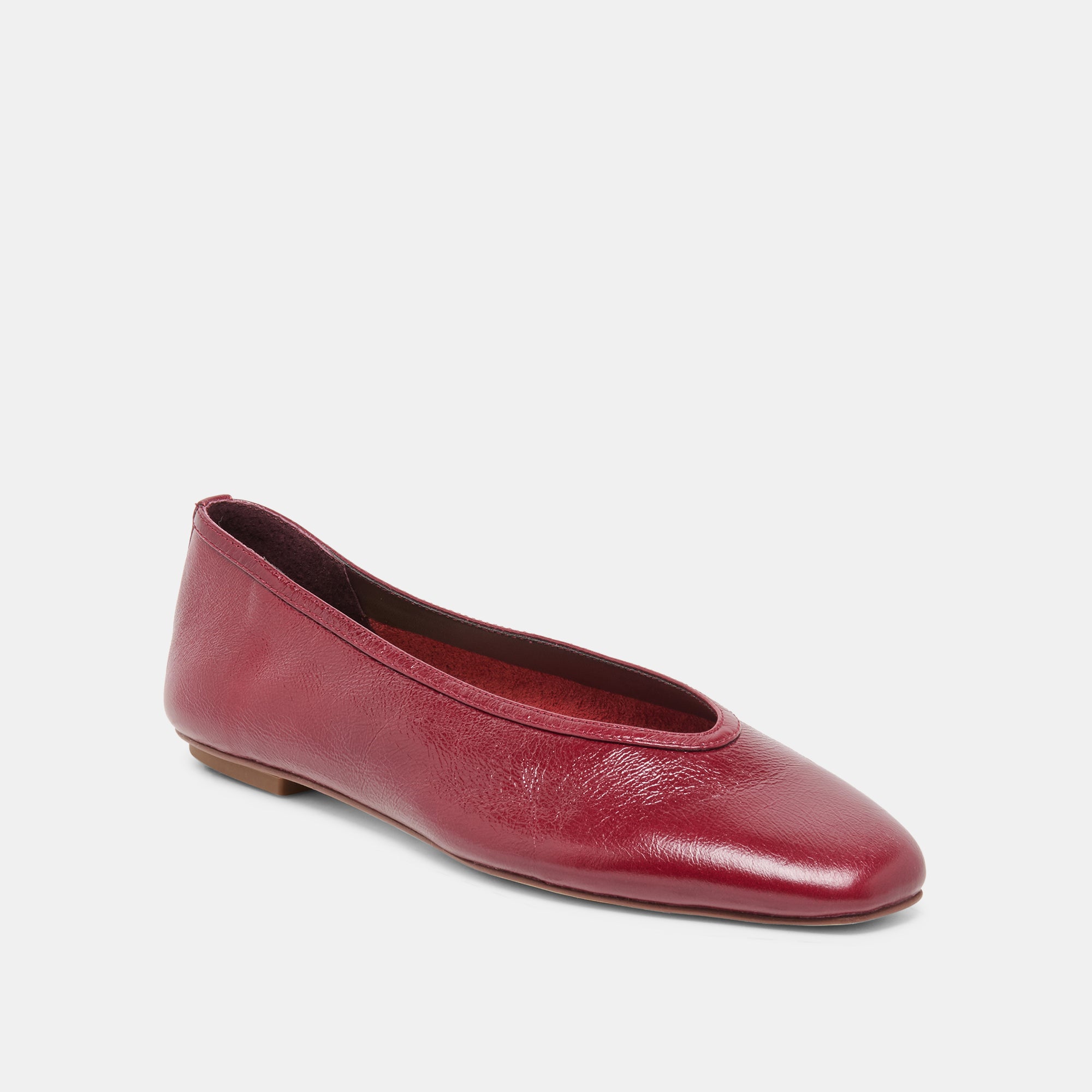 CARET BALLET FLATS GARNET LEATHER - Image 2