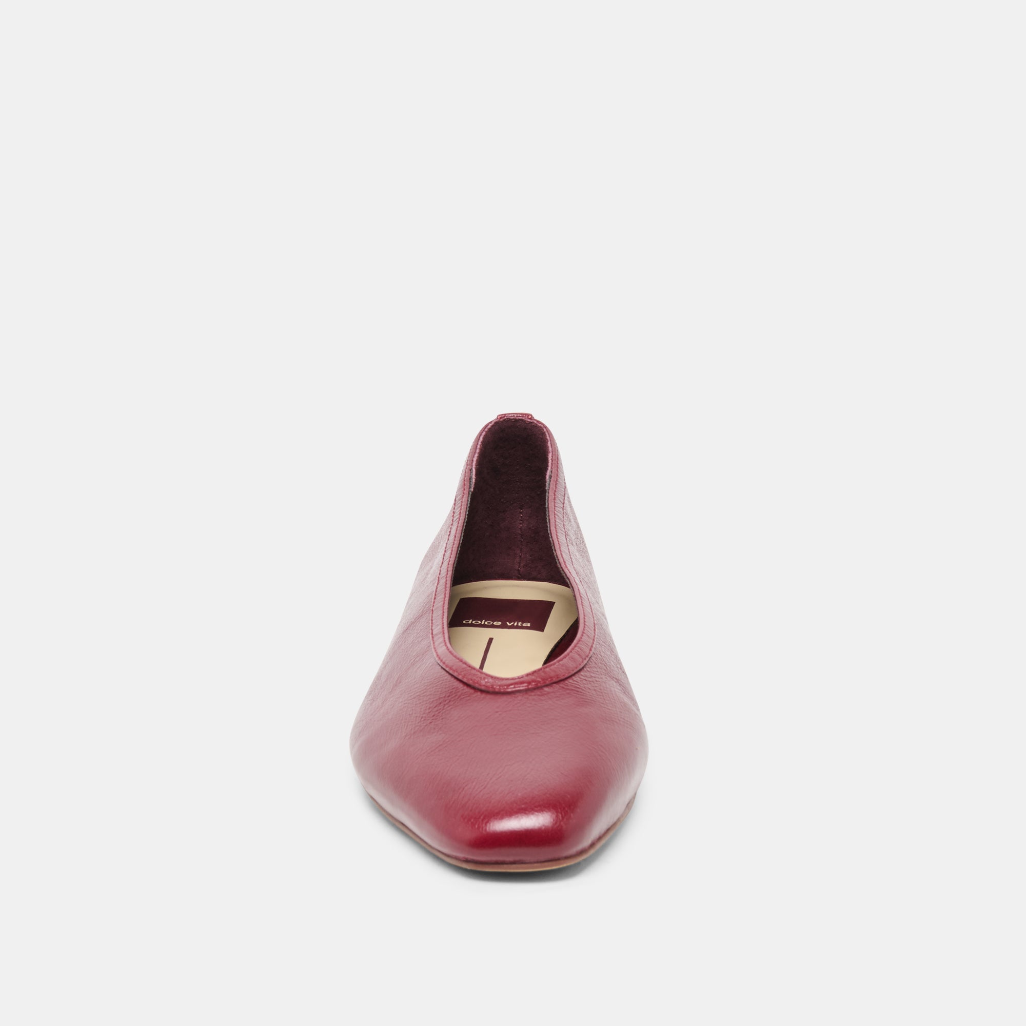 CARET BALLET FLATS GARNET LEATHER - Image 6
