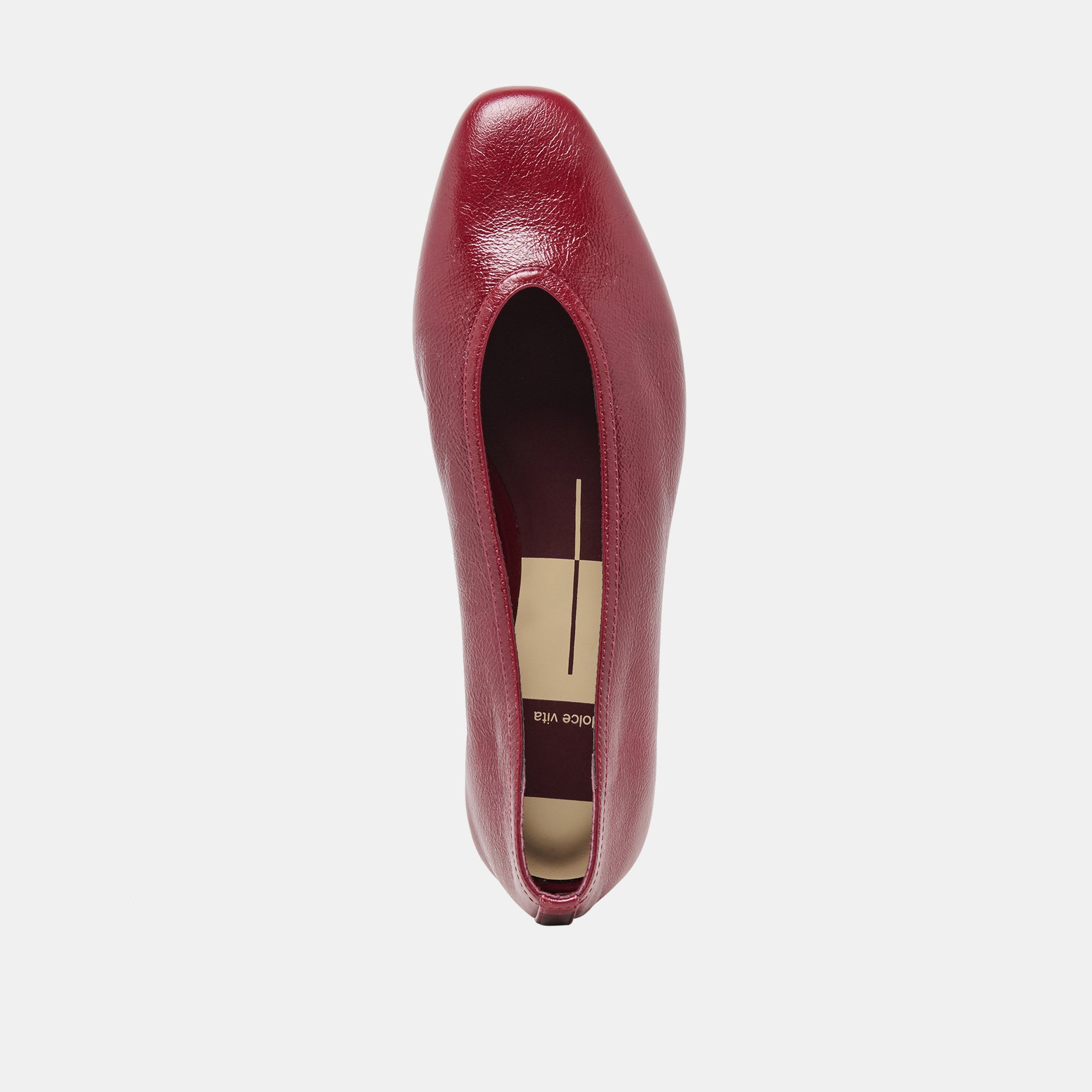 CARET BALLET FLATS GARNET LEATHER - Image 8