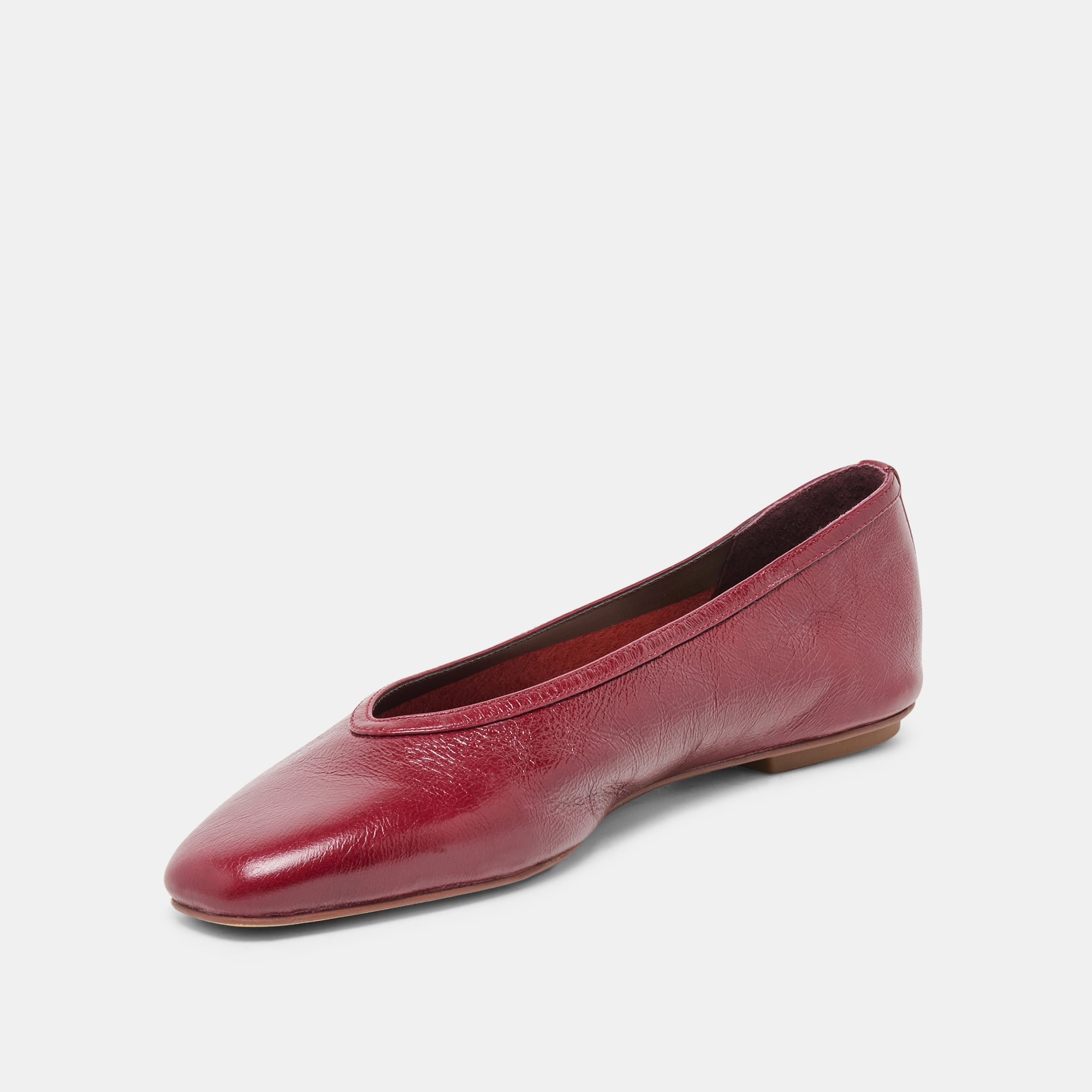 CARET BALLET FLATS GARNET LEATHER - Image 4