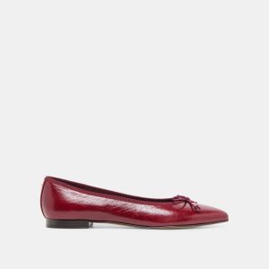 CELIO BALLET FLATS GARNET LEATHER