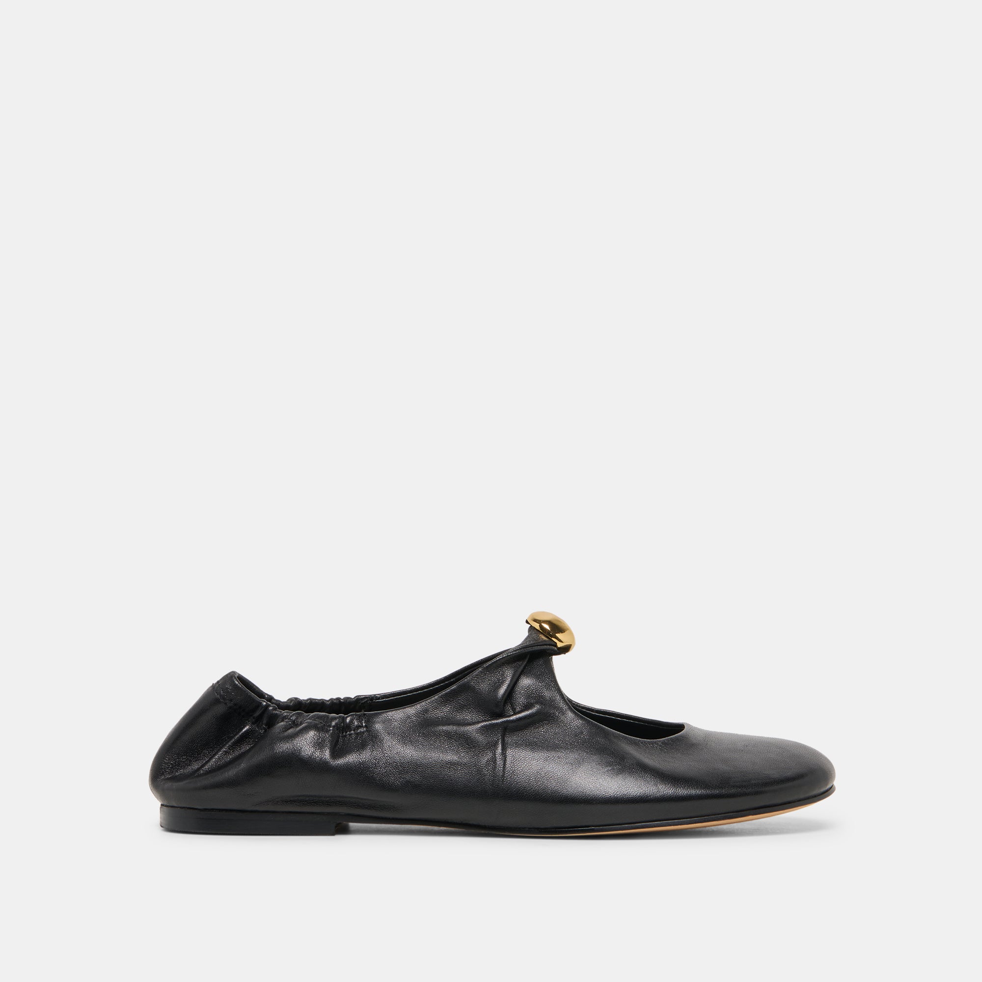 CORNEL FLATS BLACK LEATHER