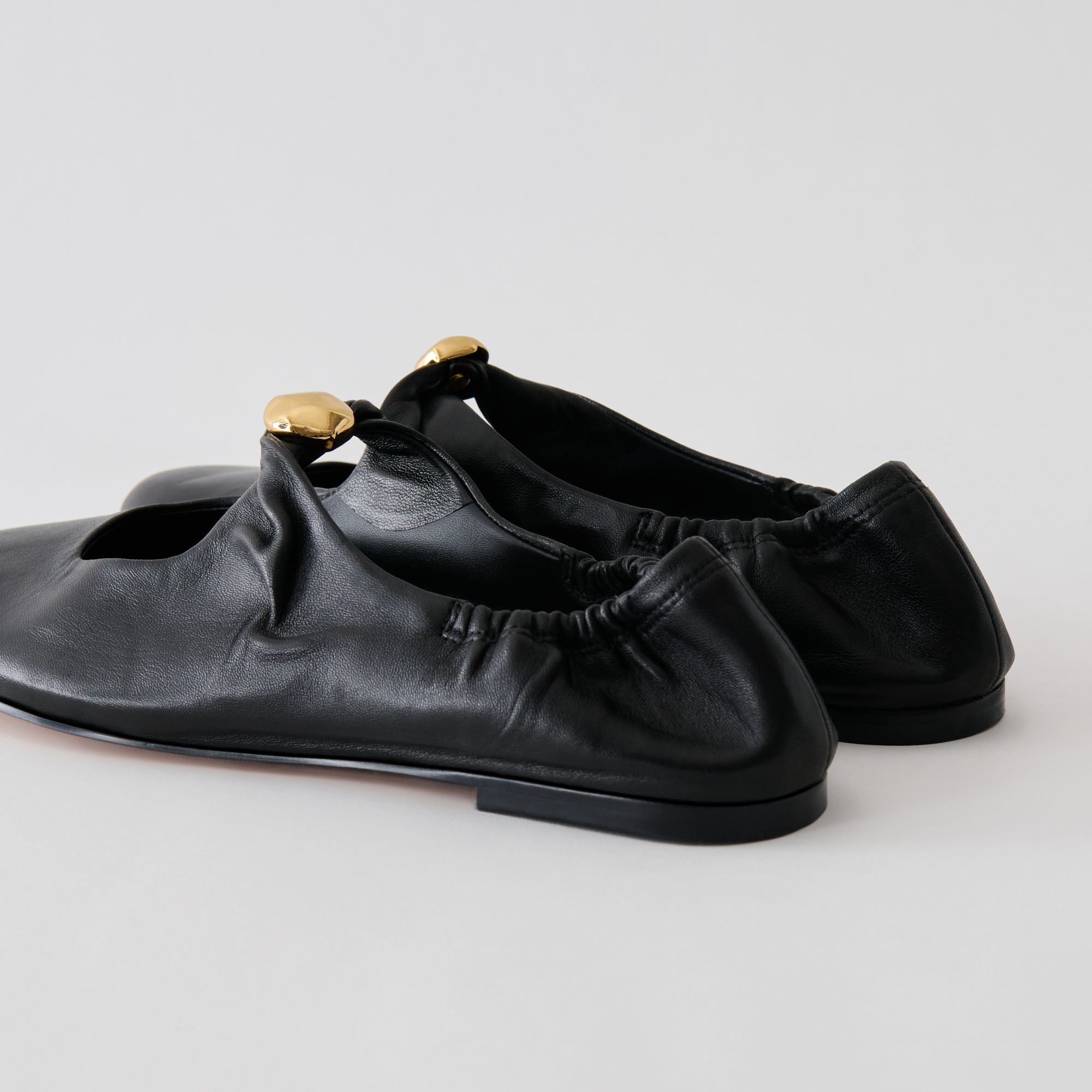 CORNEL FLATS BLACK LEATHER - Image 5