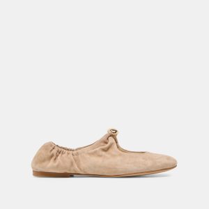CORNEL FLATS CAMEL SUEDE