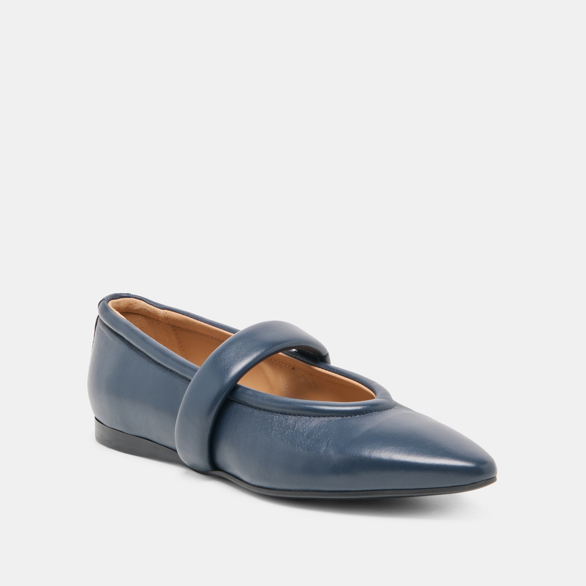 FERA BALLET FLATS NAVY LEATHER - Image 2