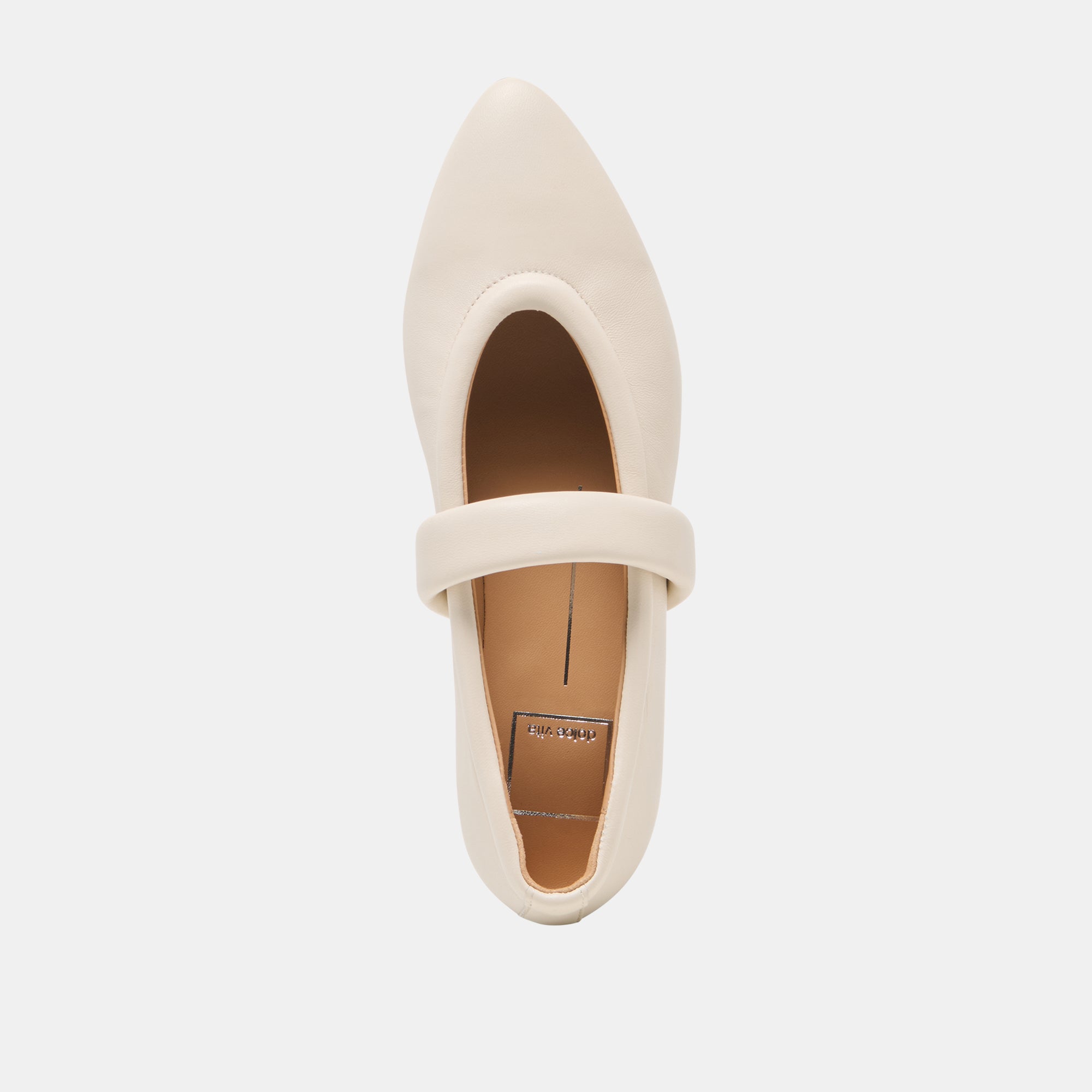 FERA BALLET FLATS OFF WHITE LEATHER - Image 8