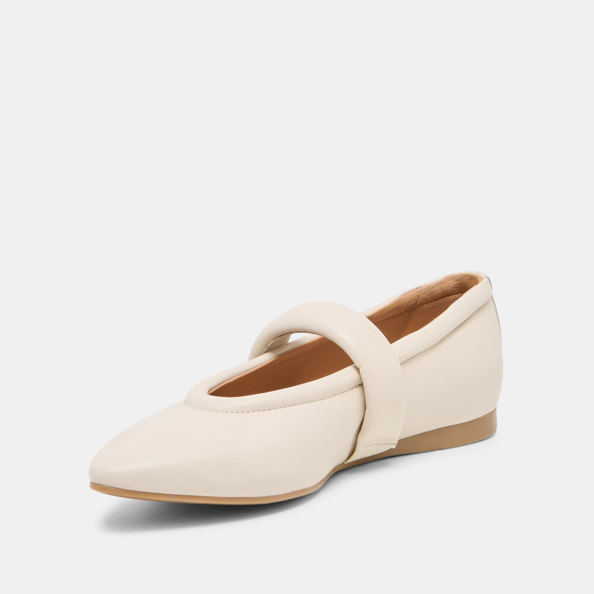 FERA BALLET FLATS OFF WHITE LEATHER - Image 4