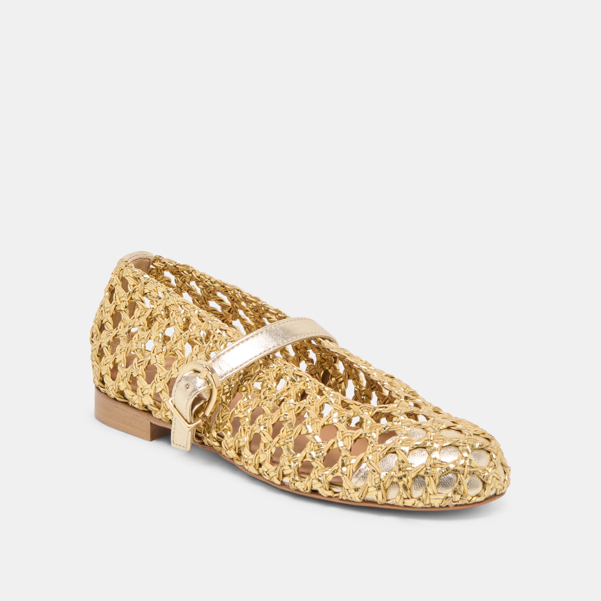 DOVER BALLET FLATS GOLD WOVEN STELLA - Image 2