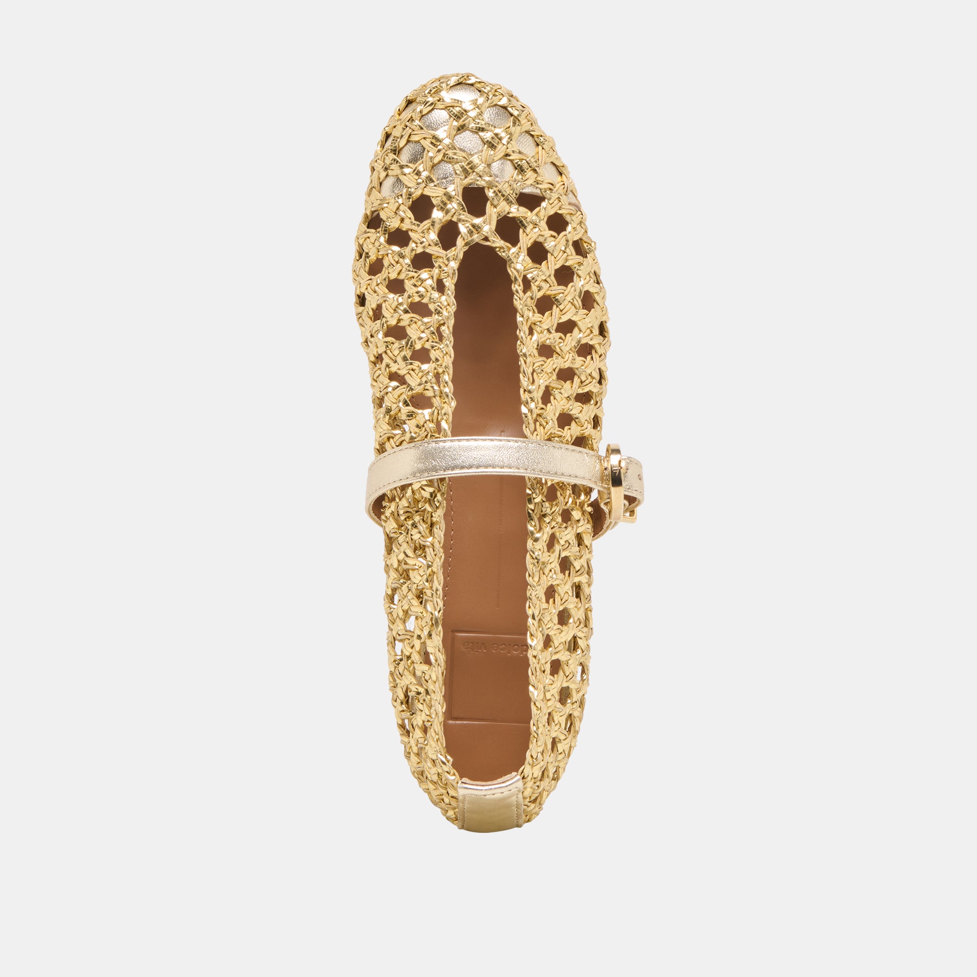 DOVER BALLET FLATS GOLD WOVEN STELLA - Image 8