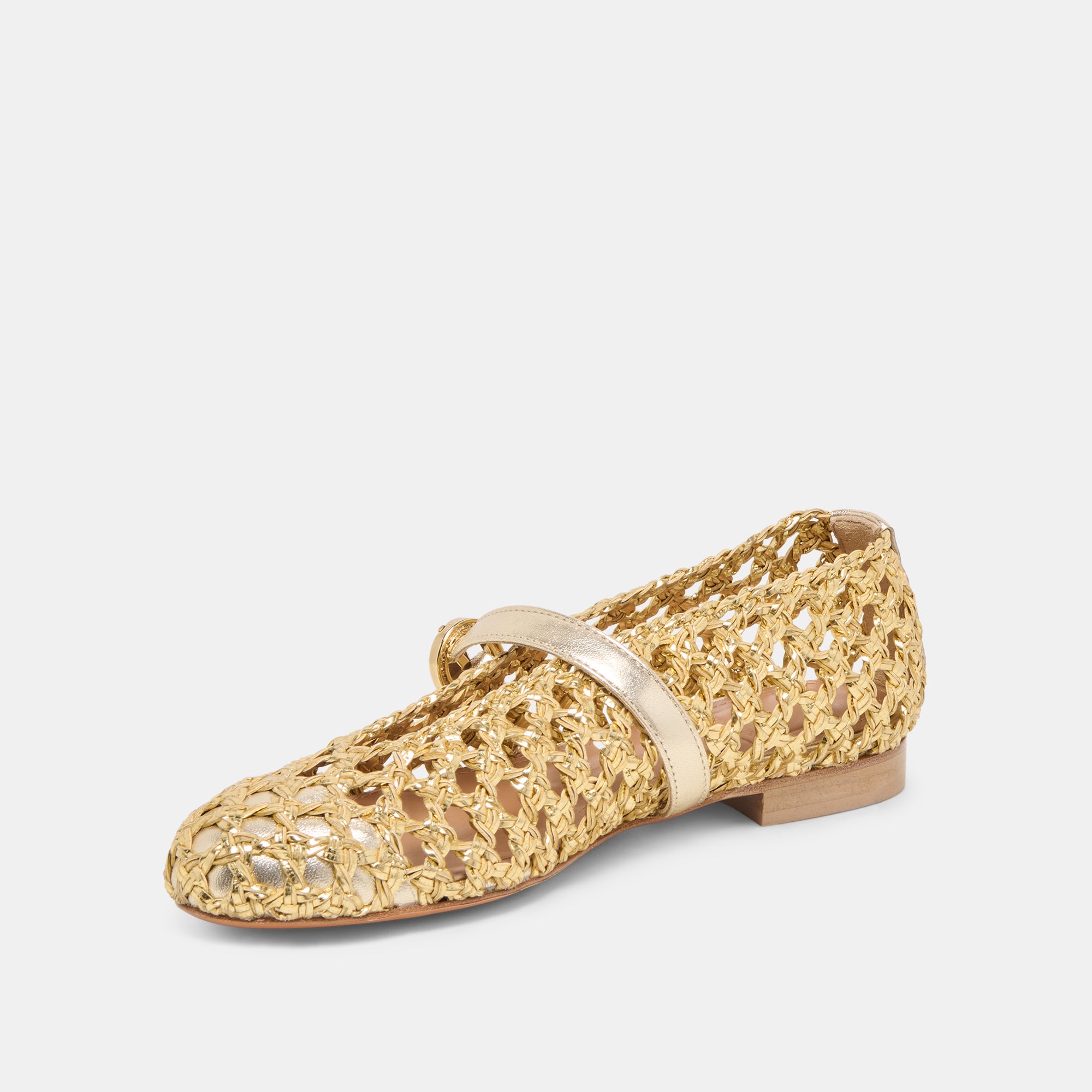 DOVER BALLET FLATS GOLD WOVEN STELLA - Image 4