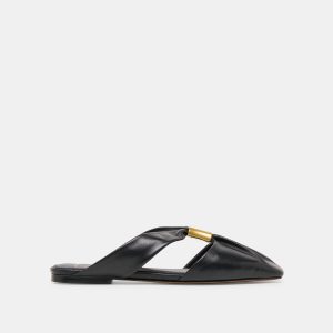 FRANEY FLATS BLACK LEATHER