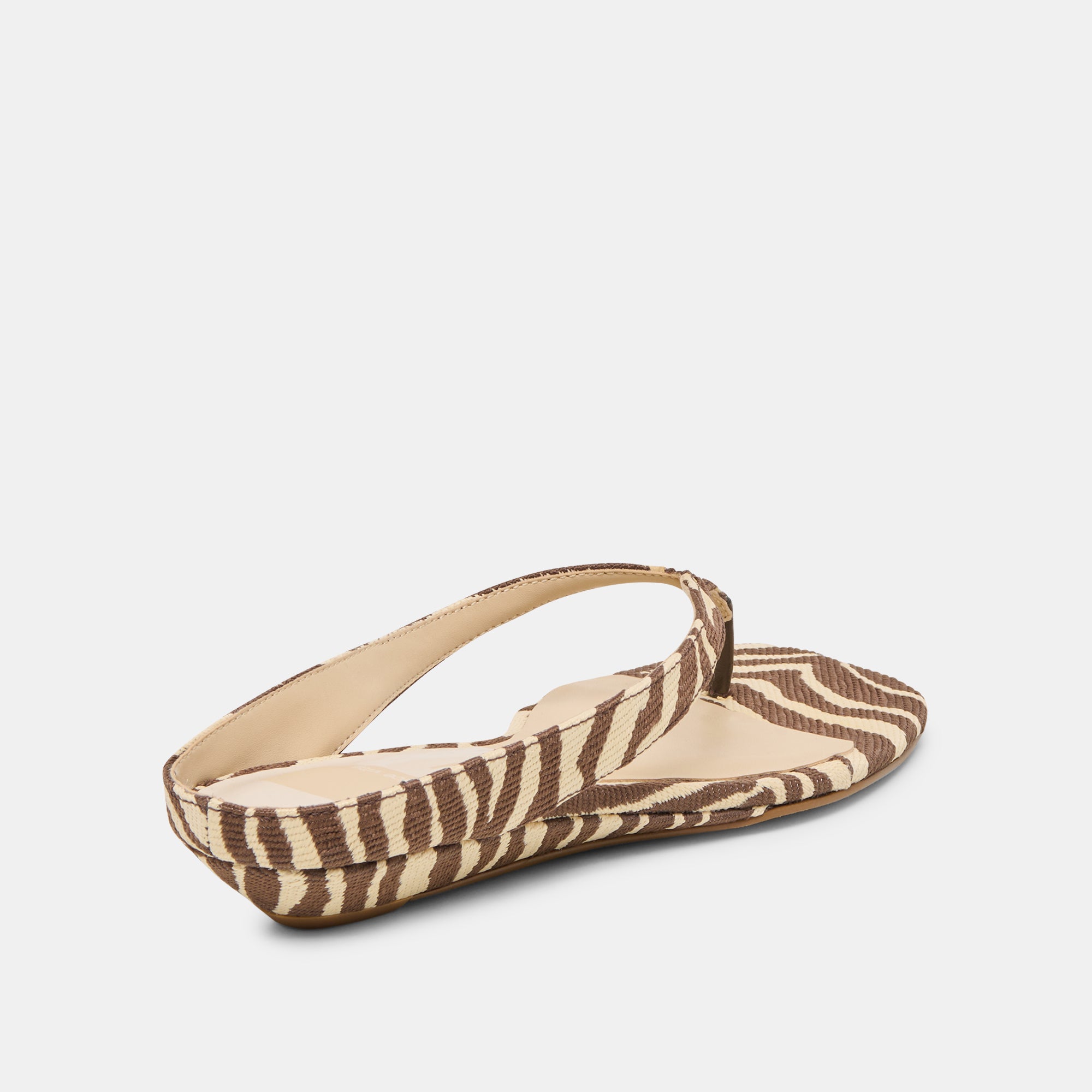 GIZEL SANDALS BEIGE ZEBRA RAFFIA - Image 4