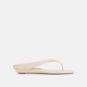 GIZEL SANDALS BONE LEATHER