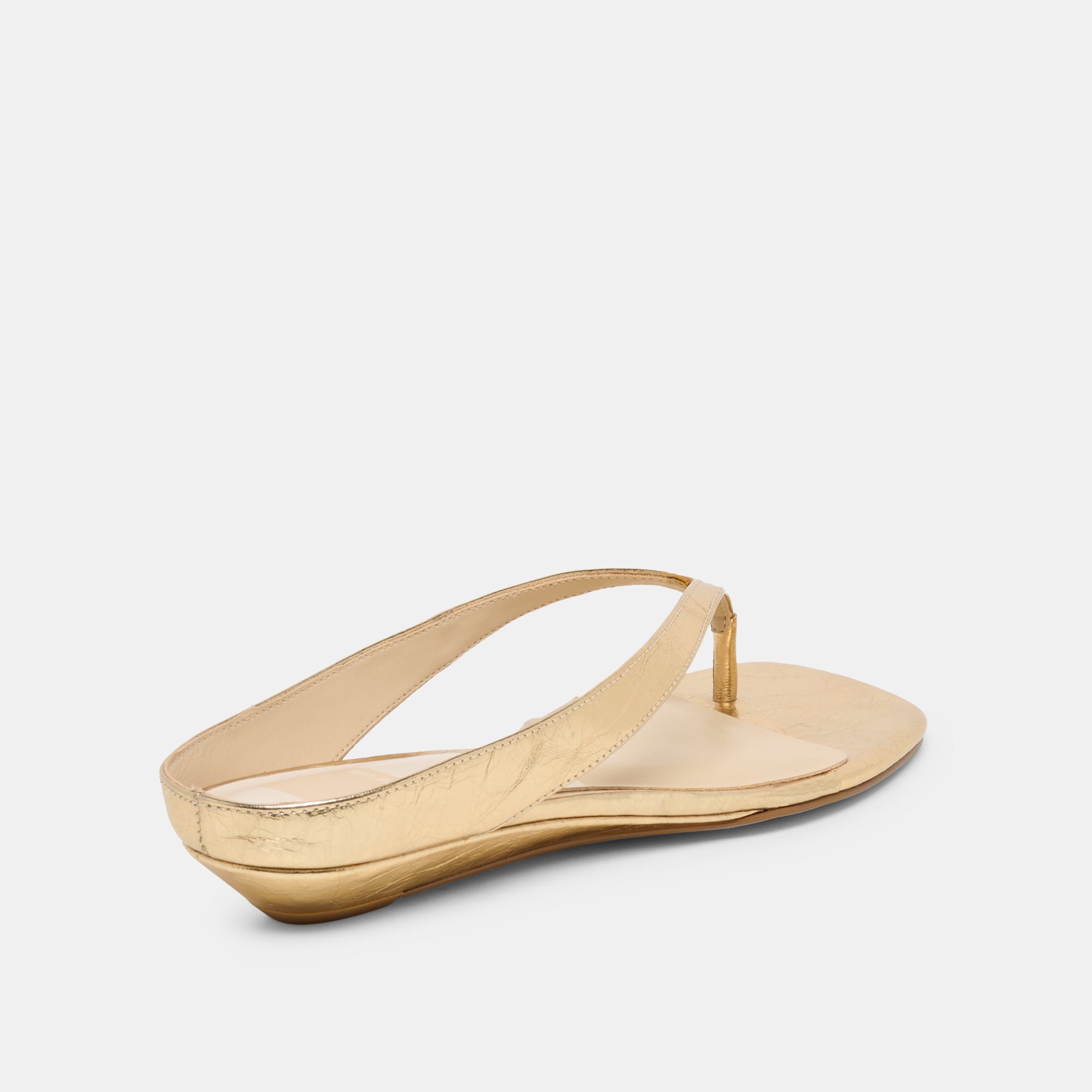 GIZEL SANDALS GOLD CRINKLE PATENT - Image 5
