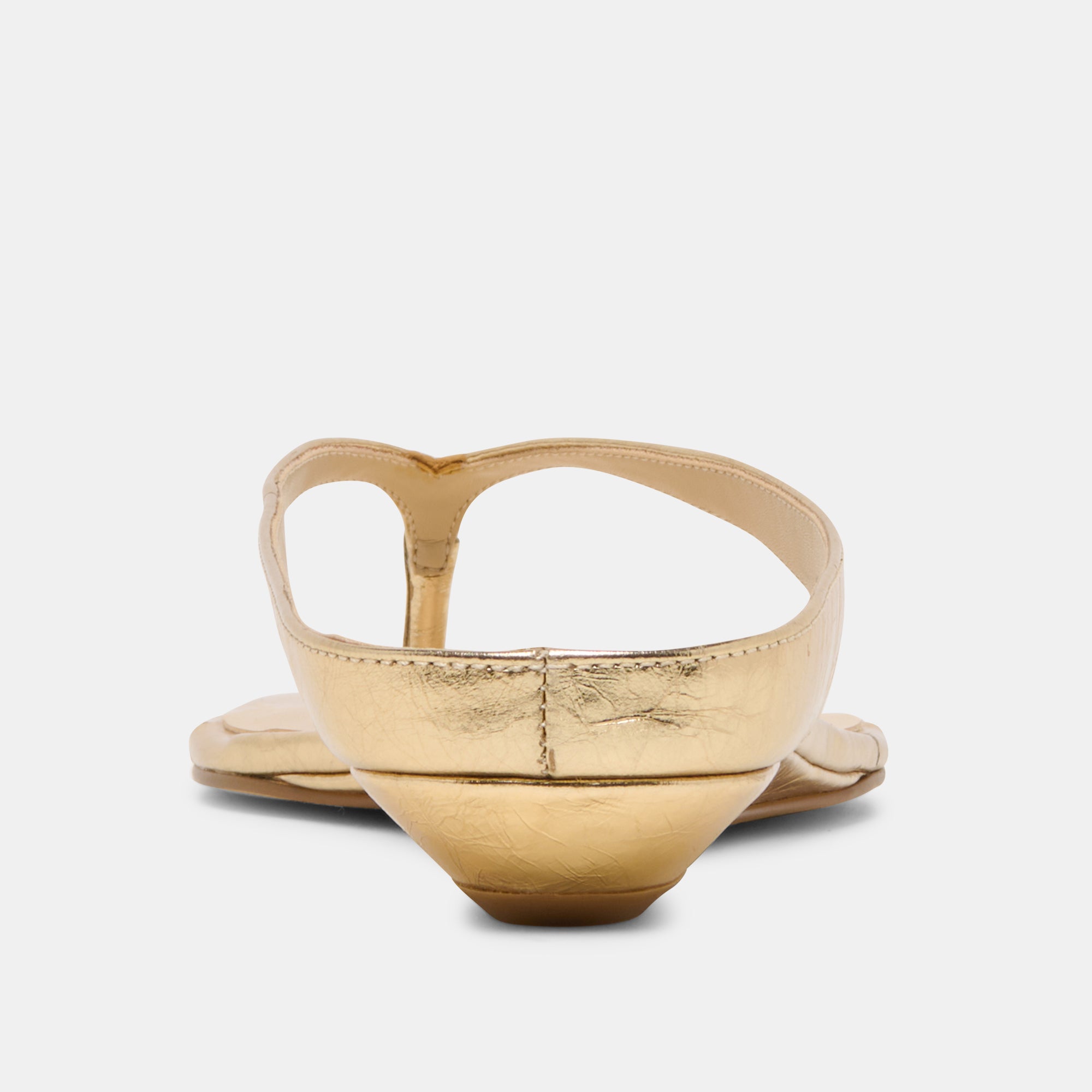 GIZEL SANDALS GOLD CRINKLE PATENT - Image 9