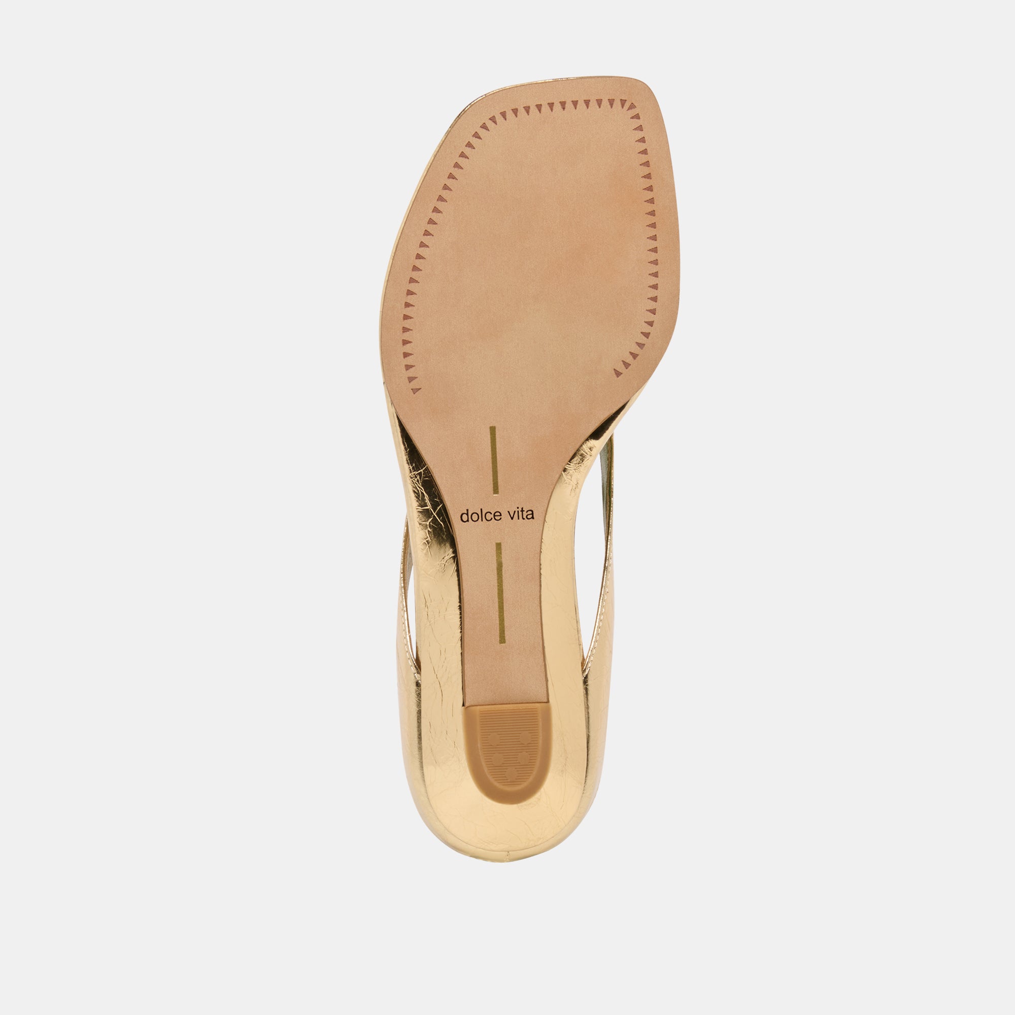 GIZEL SANDALS GOLD CRINKLE PATENT - Image 11