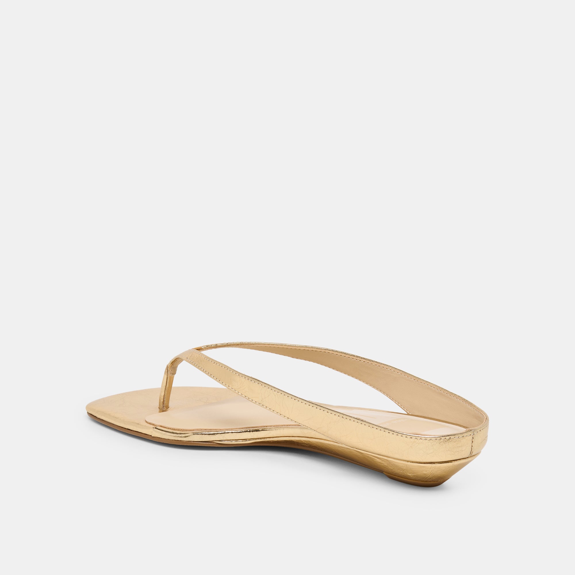 GIZEL SANDALS GOLD CRINKLE PATENT - Image 7