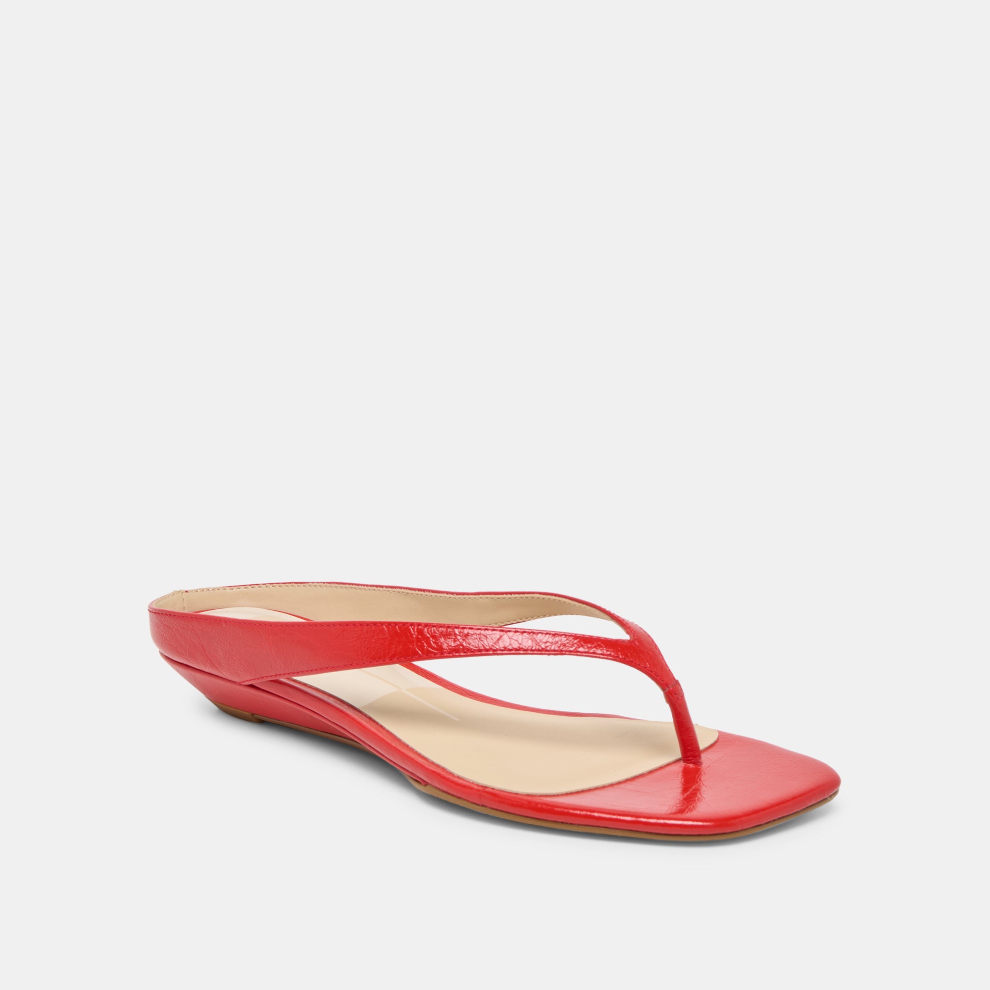 GIZEL SANDALS RED CRINKLE PATENT - Image 2