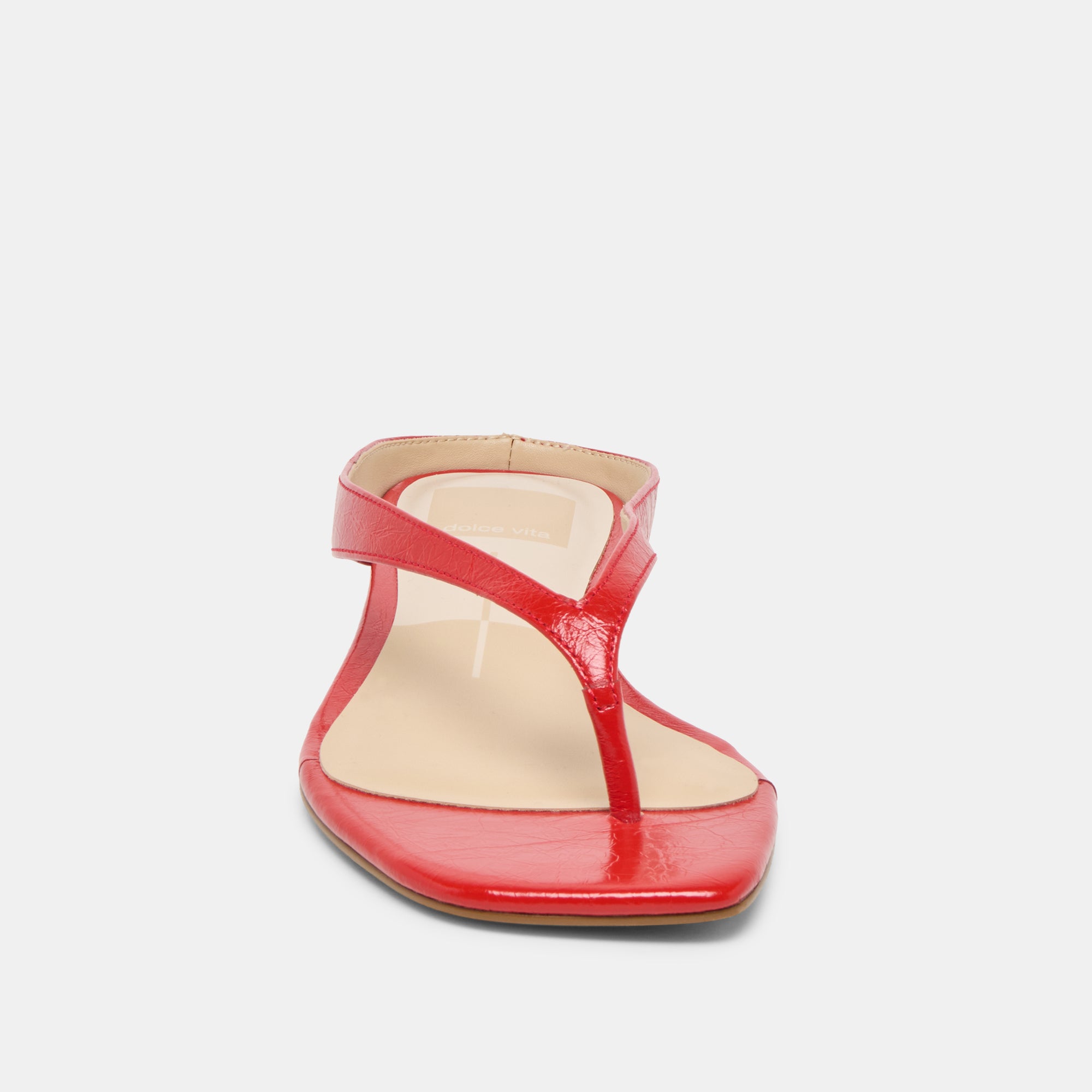 GIZEL SANDALS RED CRINKLE PATENT - Image 6