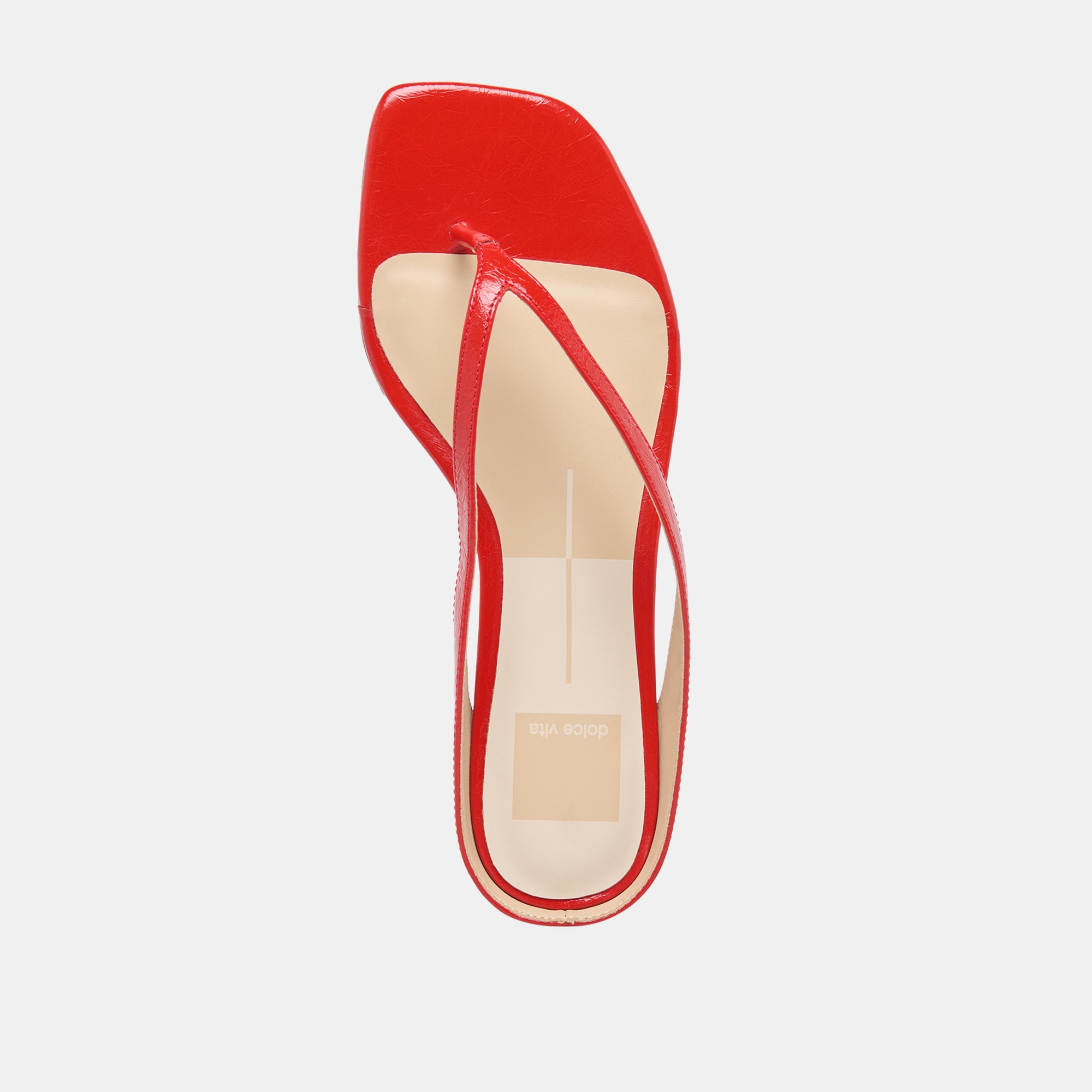 GIZEL SANDALS RED CRINKLE PATENT - Image 8