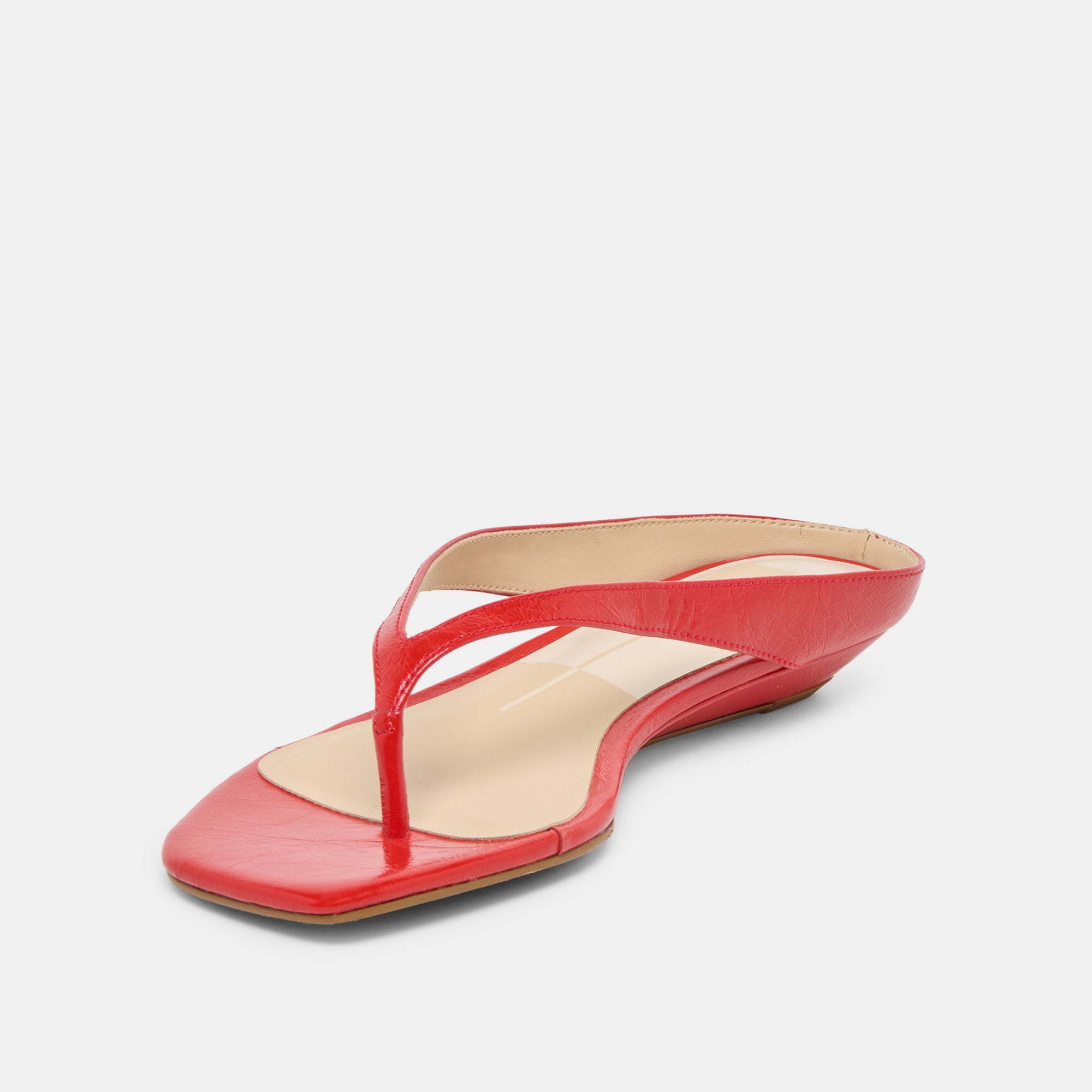 GIZEL SANDALS RED CRINKLE PATENT - Image 4