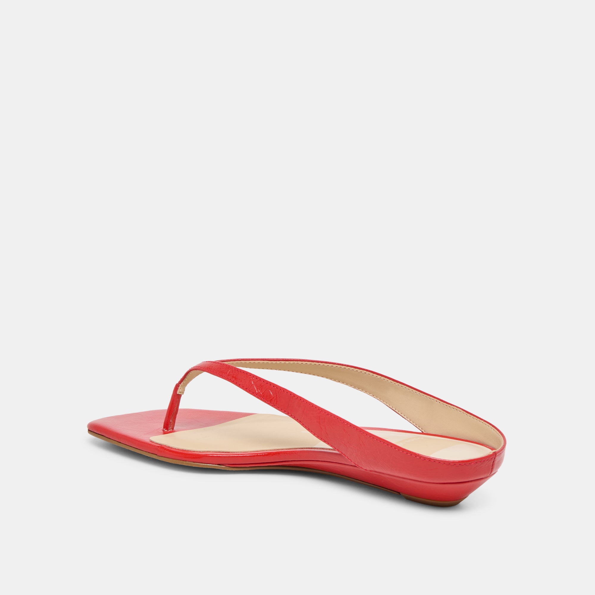 GIZEL SANDALS RED CRINKLE PATENT - Image 5