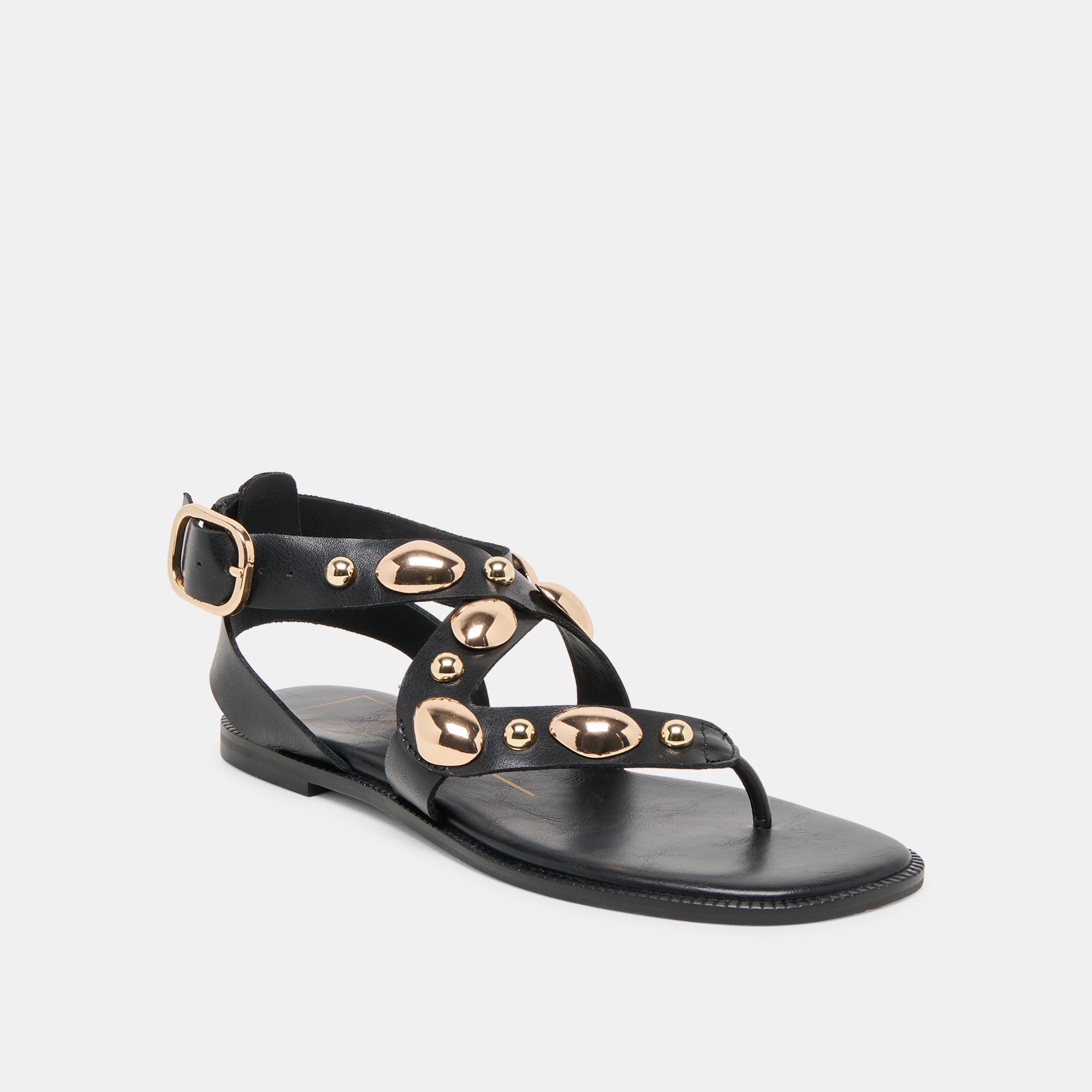 JAYDE SANDALS BLACK LEATHER - Image 3